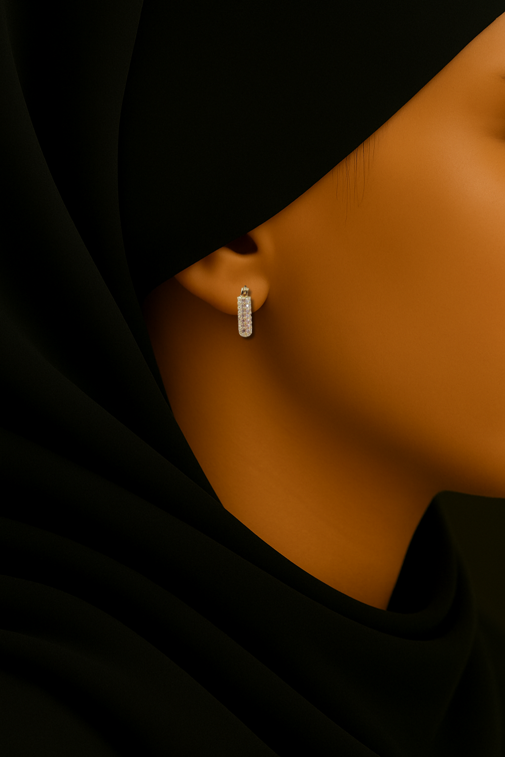 Brinco Zirconia Argola Dourado 031