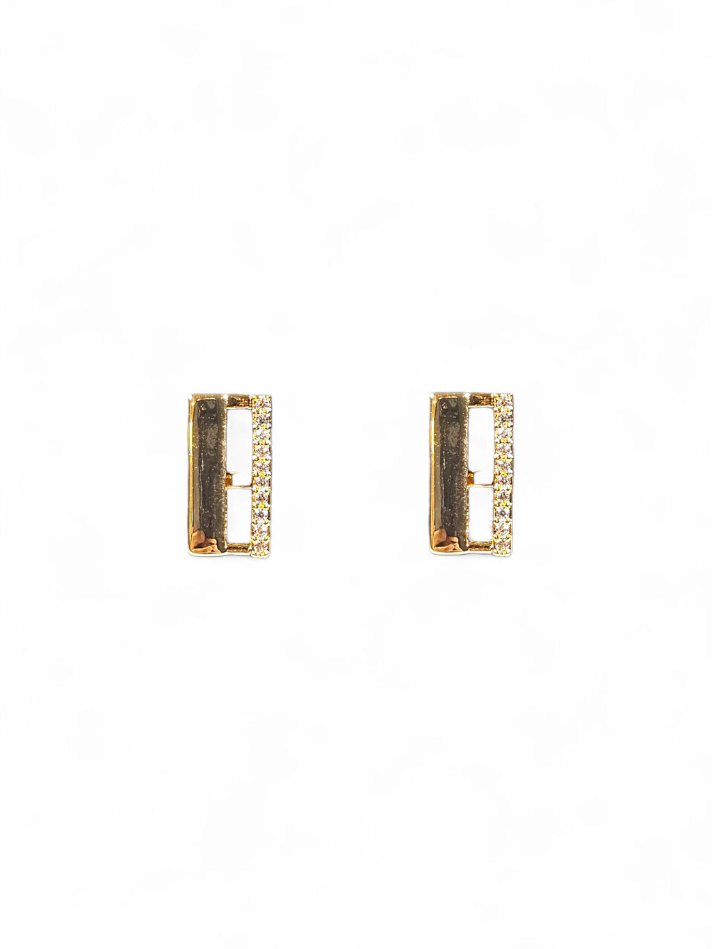 Brinco Cristal Zirconia Dourado 064