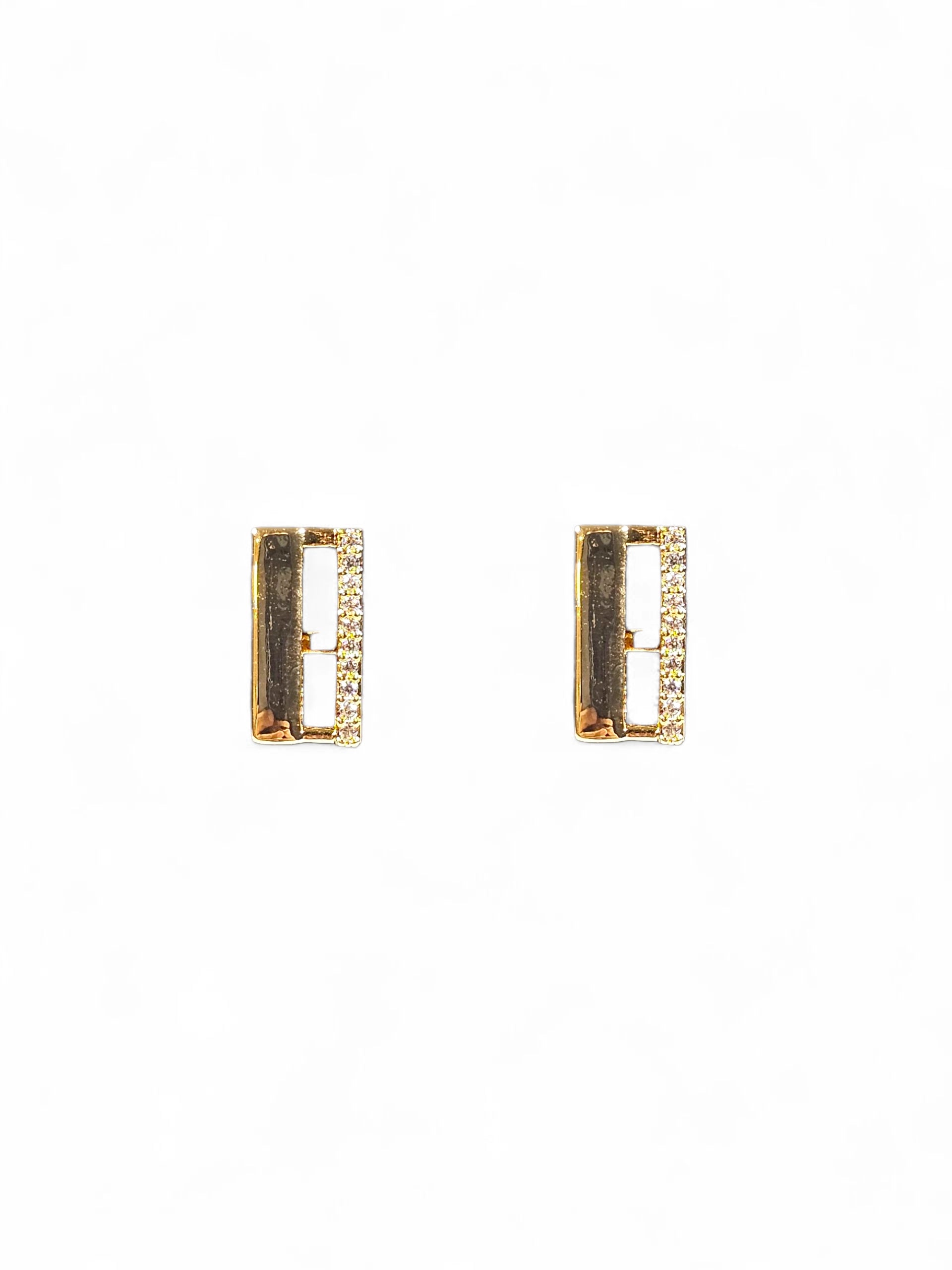 Brinco Cristal Zirconia Dourado 064