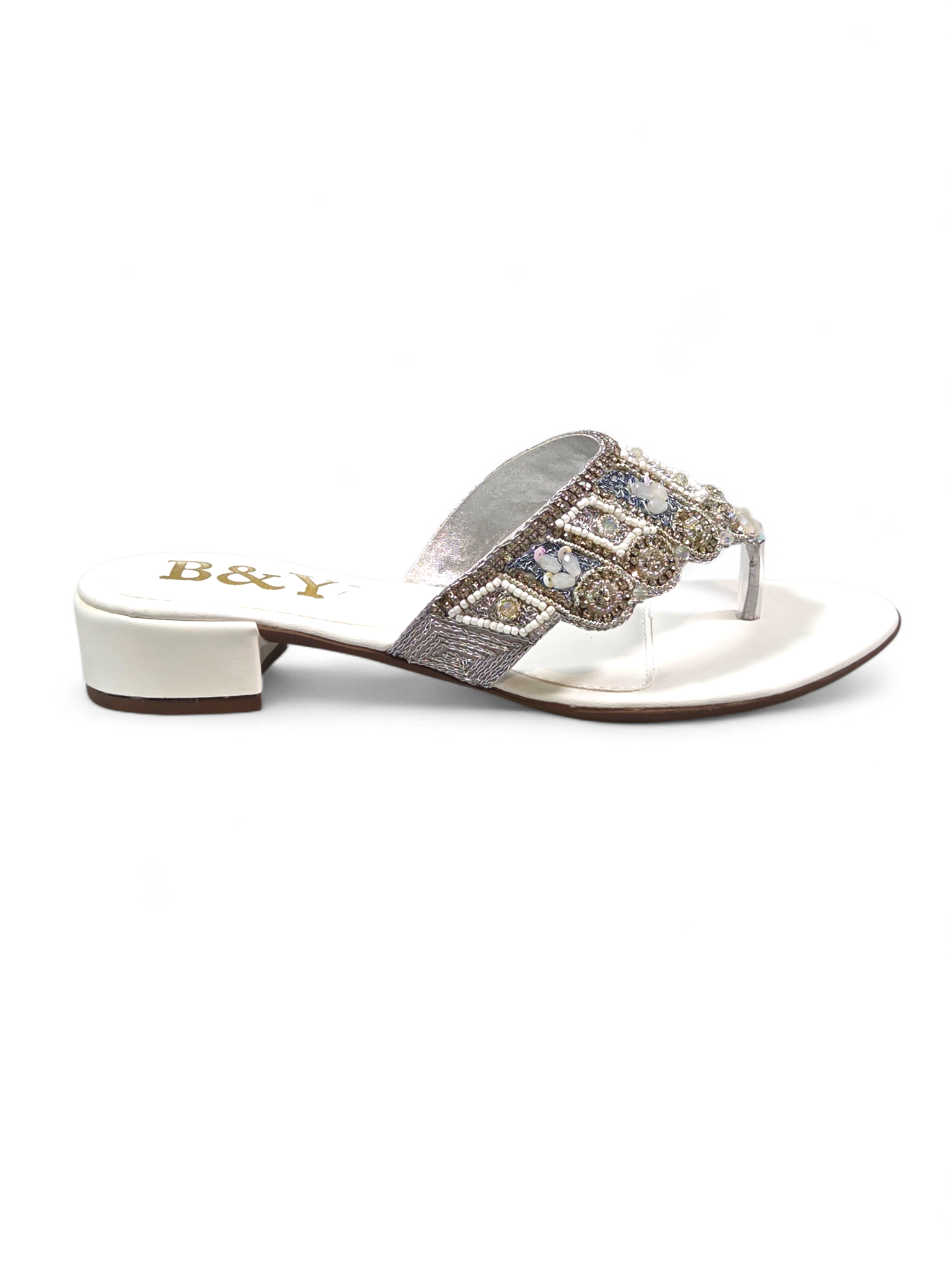 Chinelo 9840 Branco Salto Bloco 3 cm