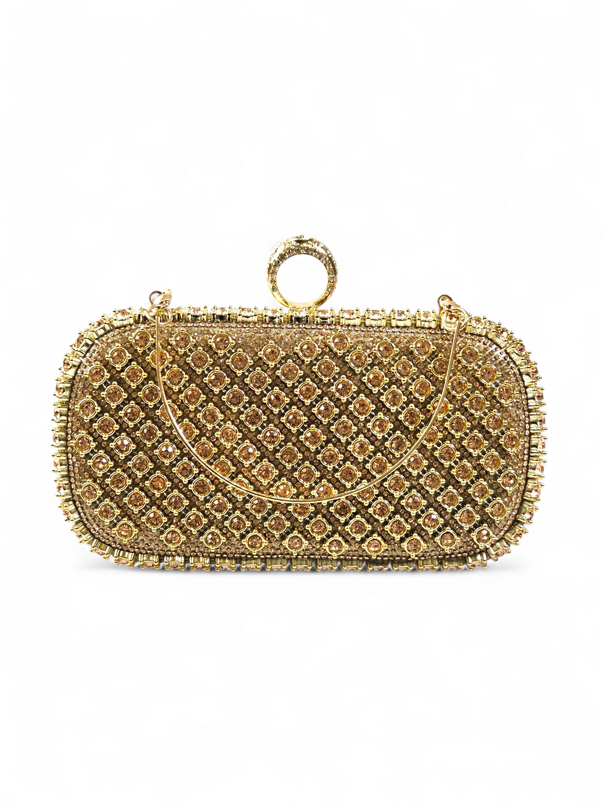 Bolsa Clutch Cristal Champagne 1030