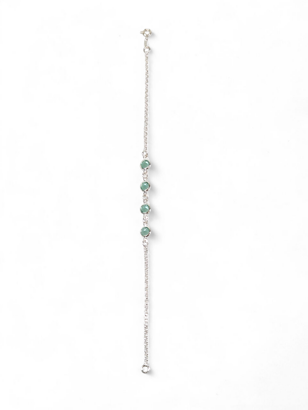 Pulseira Prata 925 com Zircônias Turquesa 1011