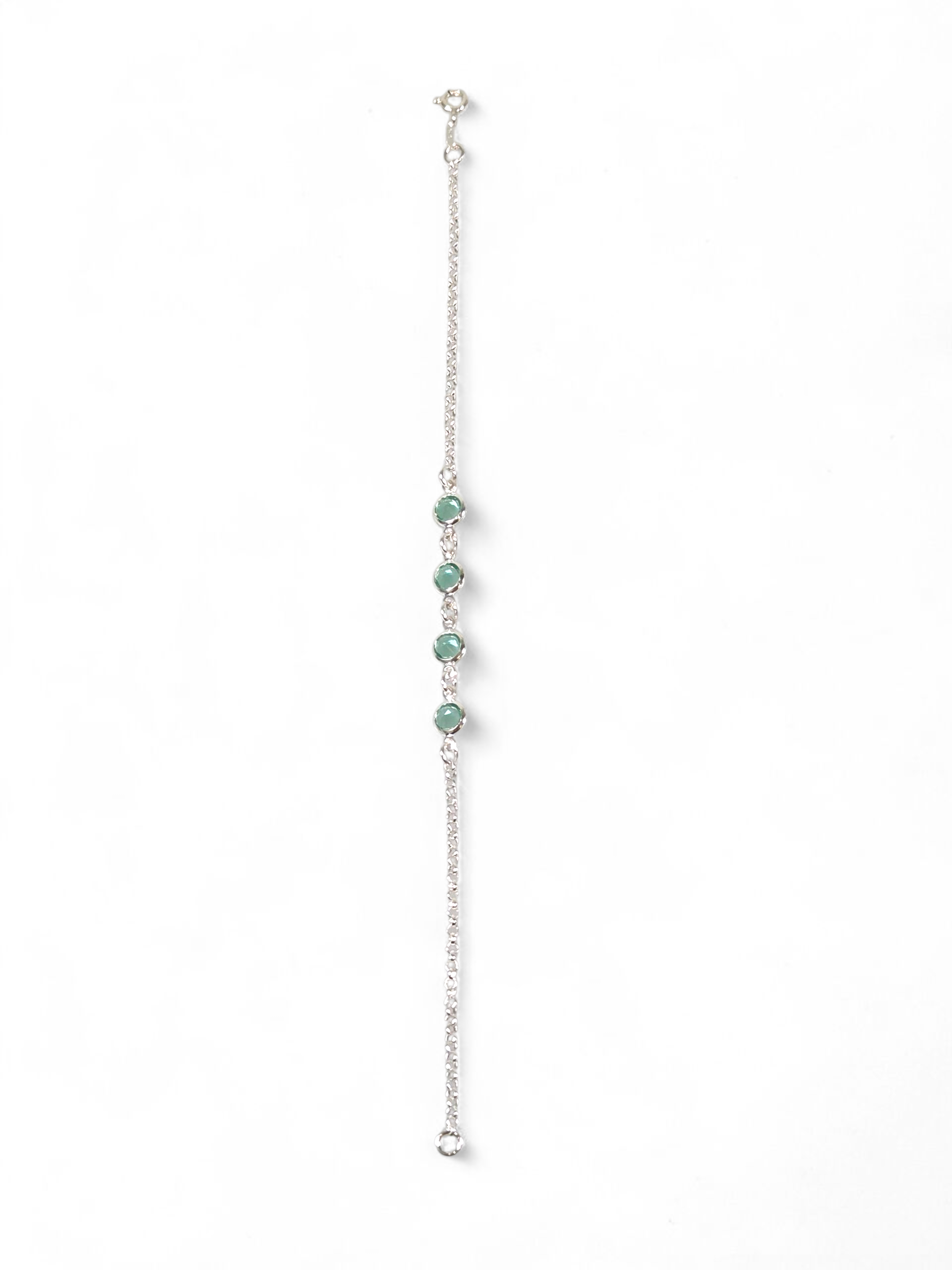 Pulseira Prata 925 com Zircônias Turquesa 1011