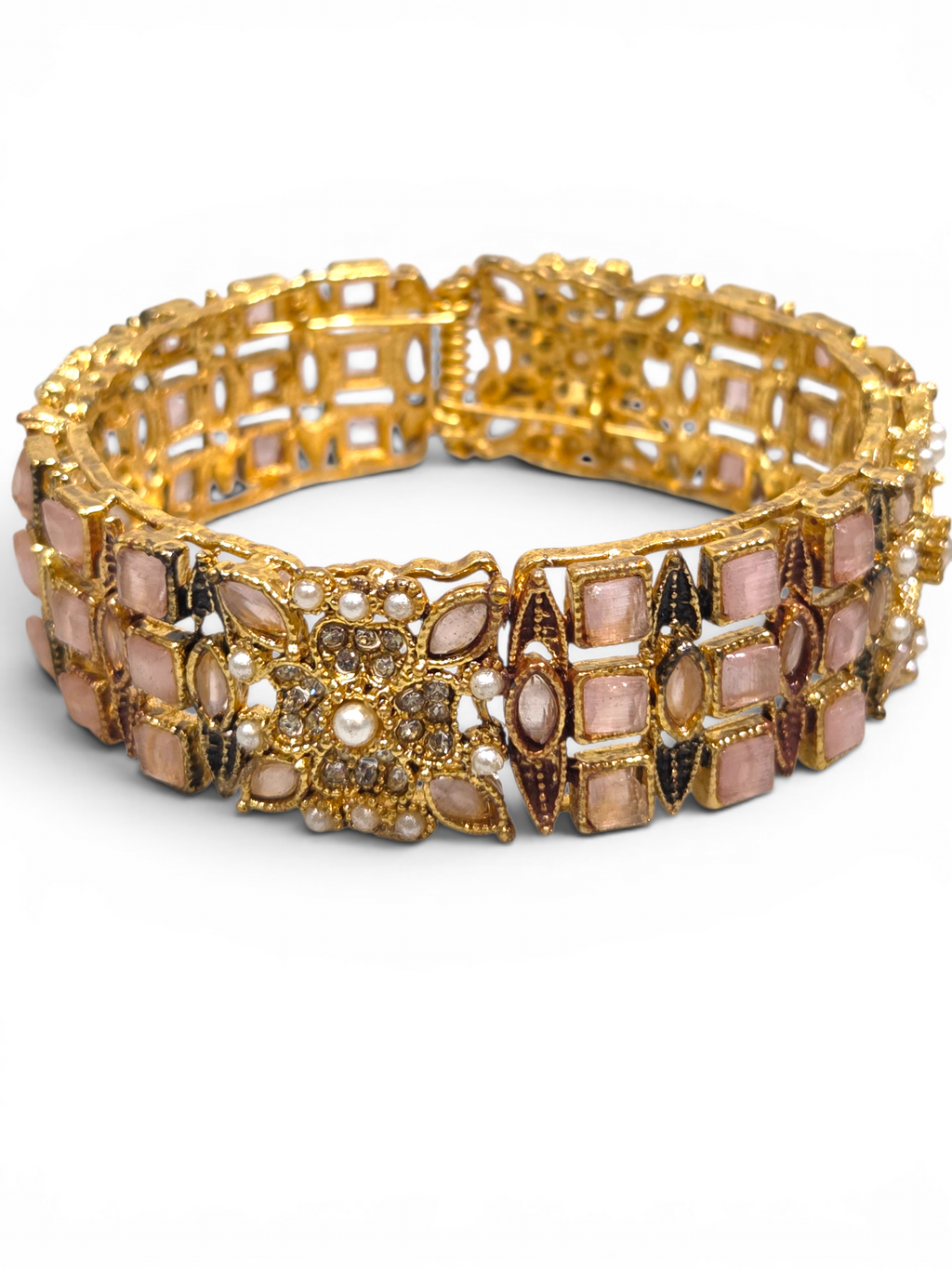 Bracelete Folheado Semi Joia Dourado #2021