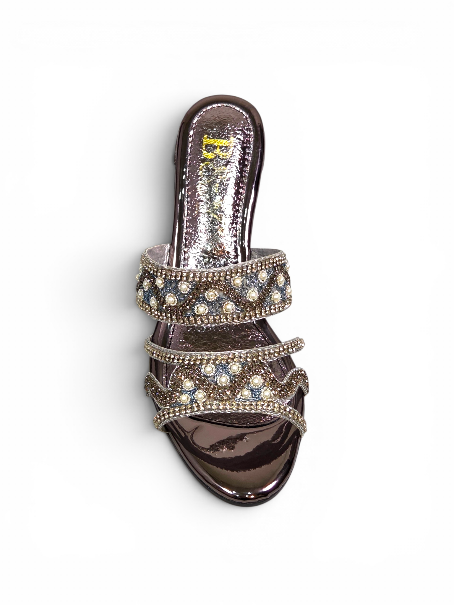 Tamanco 9779 Prata Salto Médio 6 cm