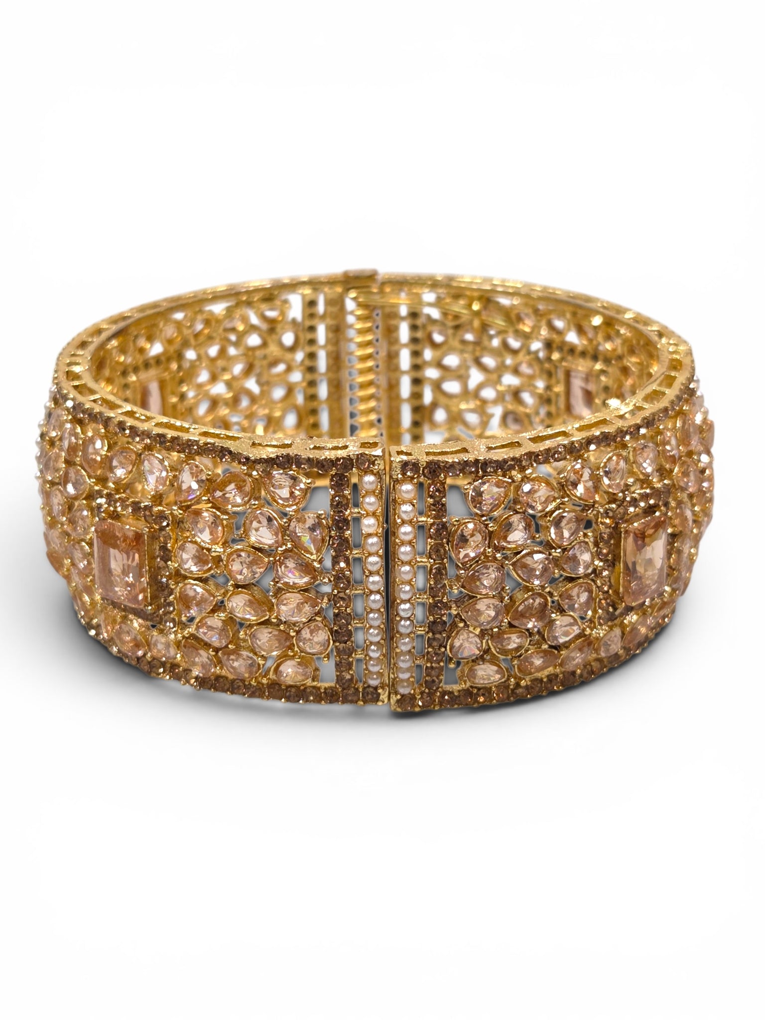 Bracelete Folheado Semi Joia Dourado #1103