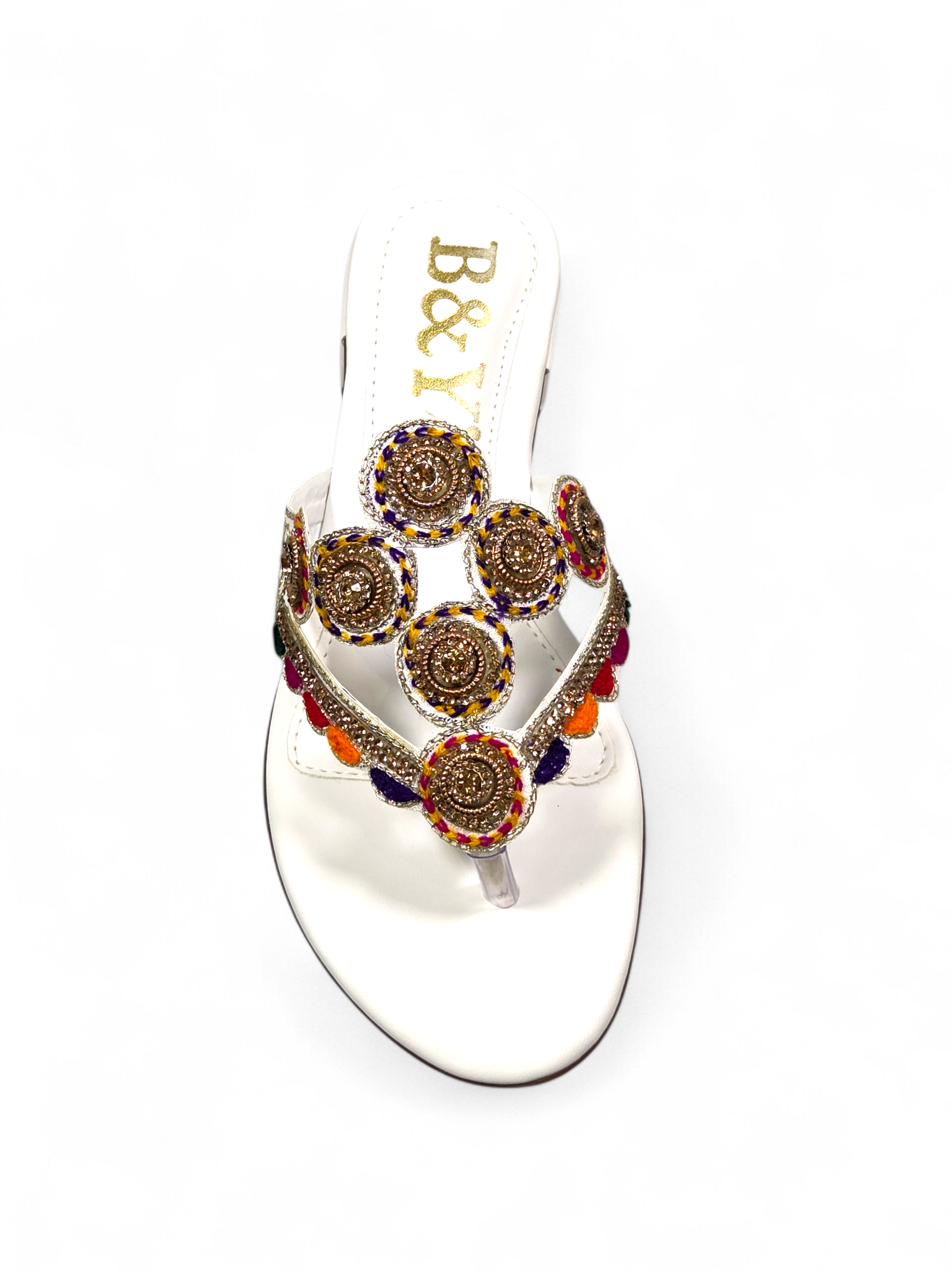 Chinelo 9319 Branco Salto Bloco