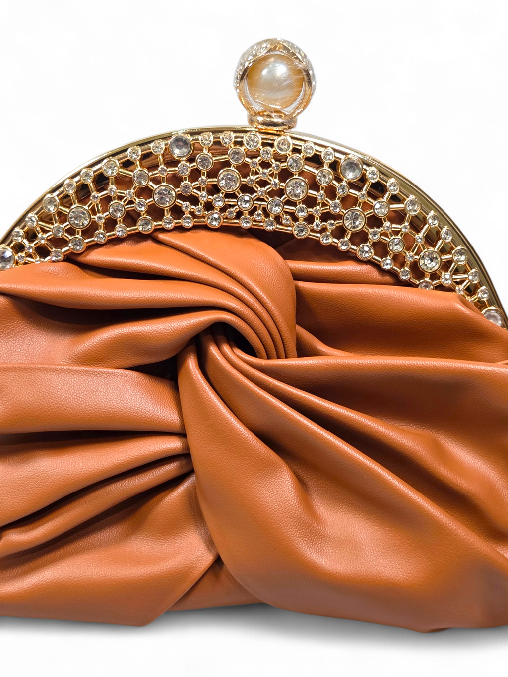Bolsa Clutch Cristal Marrom 1075
