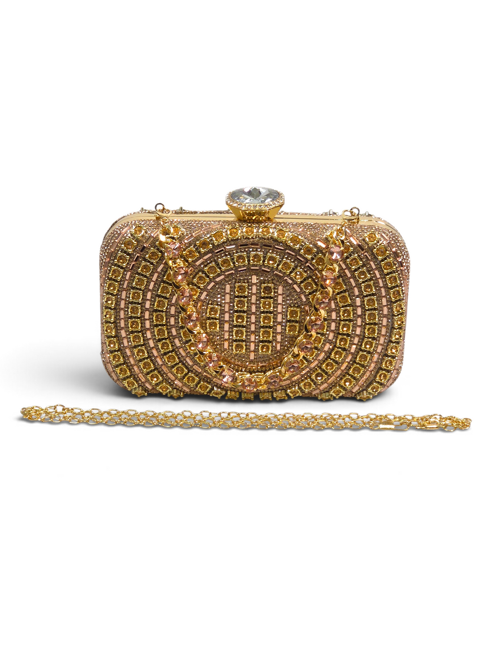 Bolsa Classic Clutch Cristal Champagne 1099