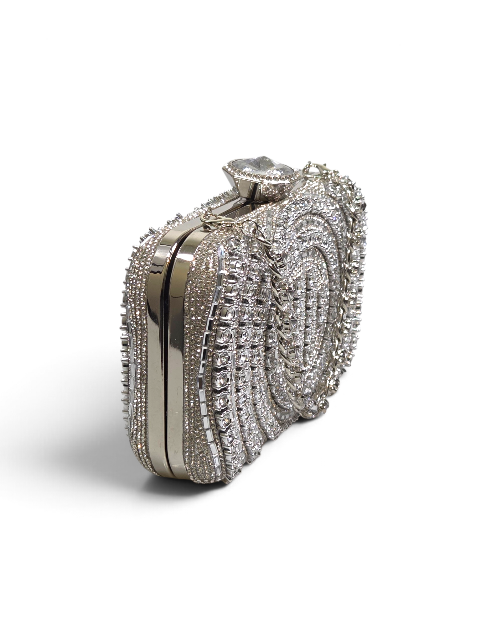 Bolsa Classic Clutch Cristal Prata 1098