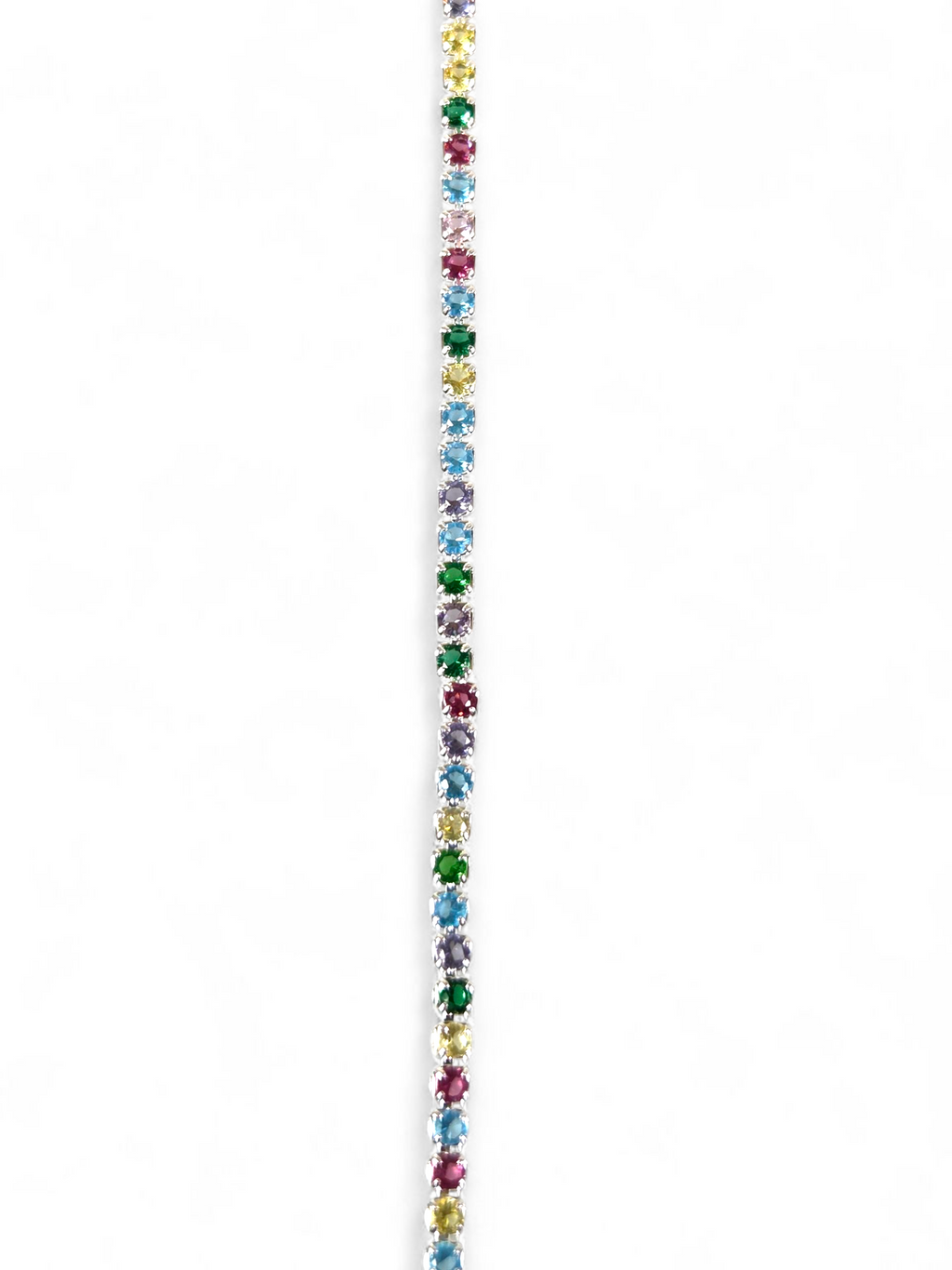 Pulseira Riviera Prata 925 com Zircônias Coloridas 1012