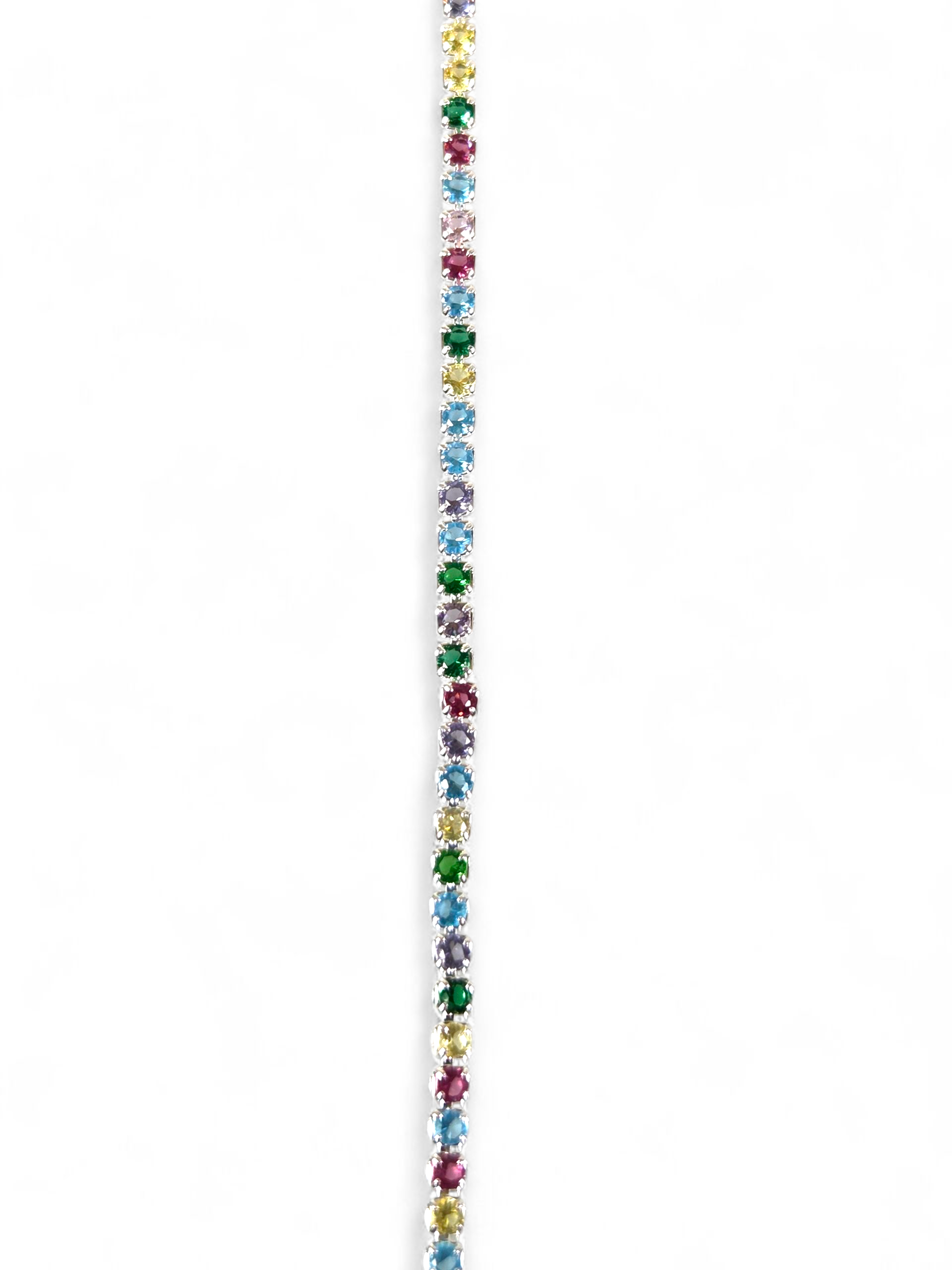 Pulseira Riviera Prata 925 com Zircônias Coloridas 1012