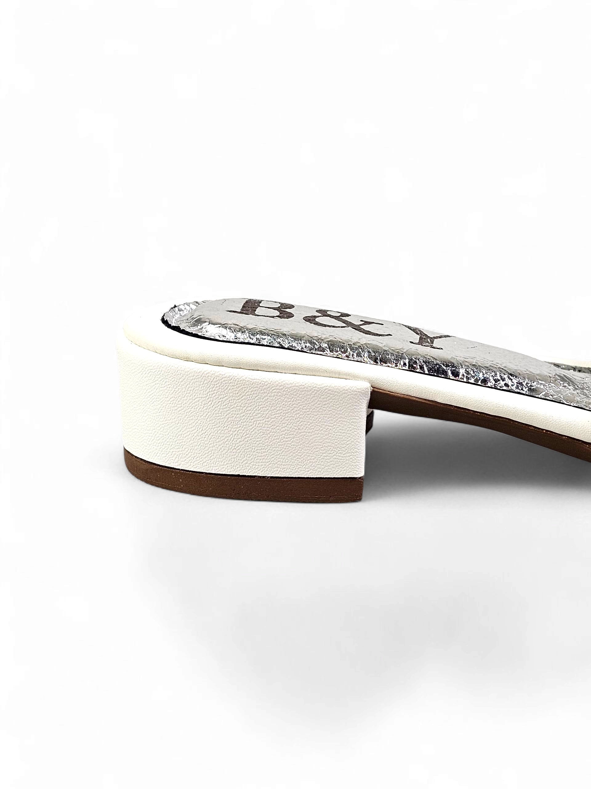 Tamanco 9693 Branco Salto Bloco