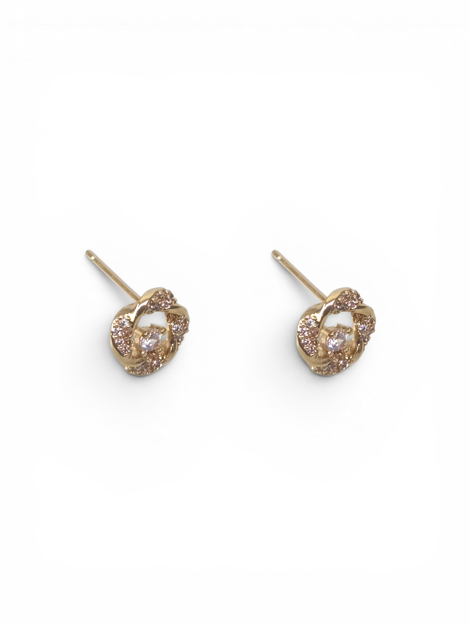 Brinco Cristal Zirconia Dourado #2040