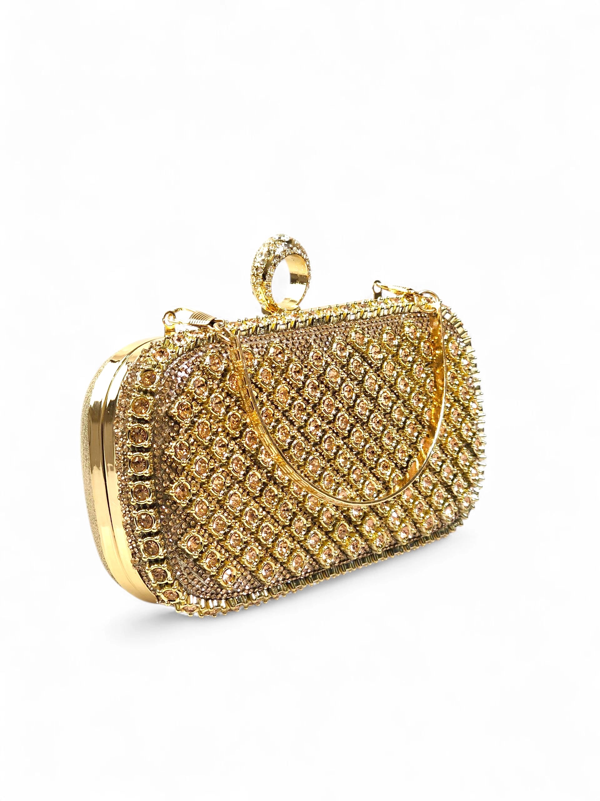 Bolsa Clutch Cristal Champagne 030