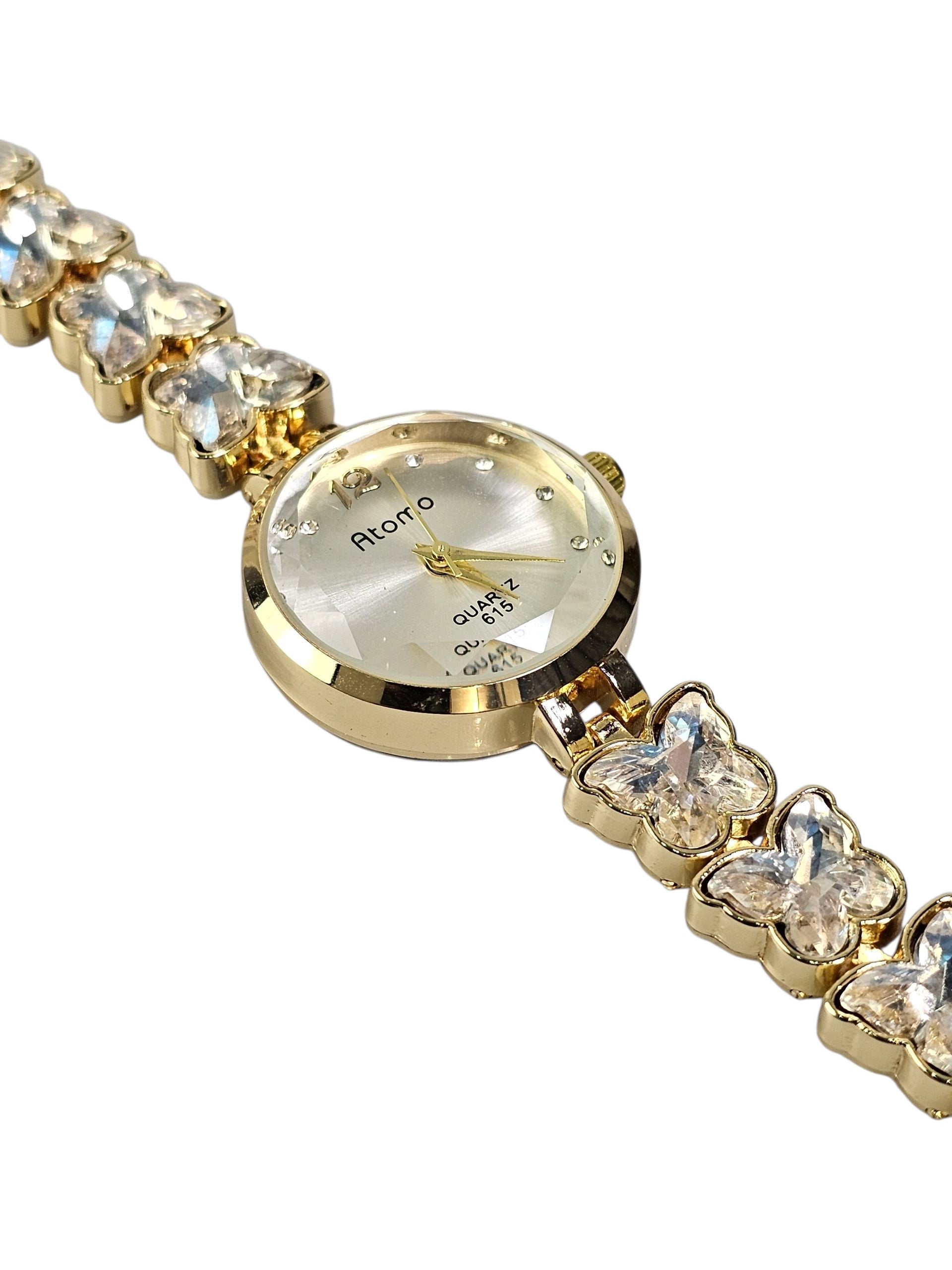 Relógio Prova d’Água com Pulseira Folheada 043