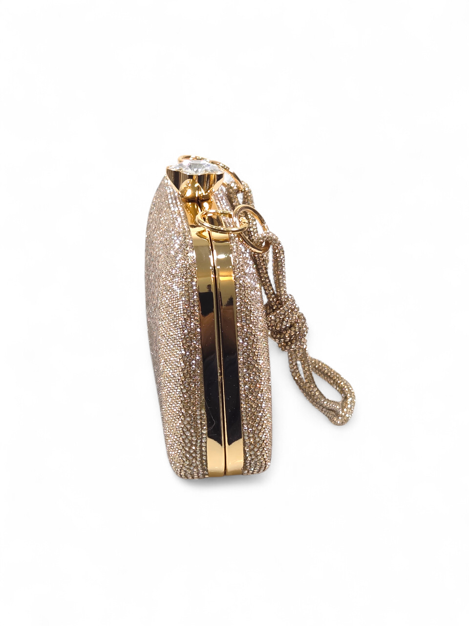 Bolsa Clutch Cristal Dourado 1058