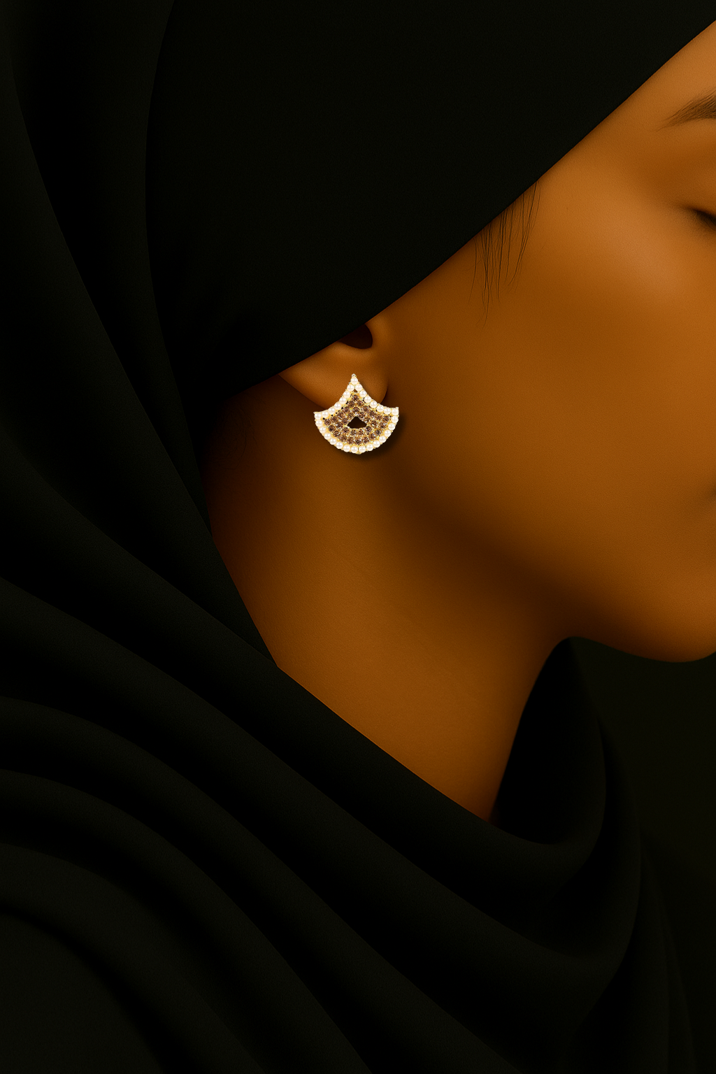 Brinco Cristal Dourado 075