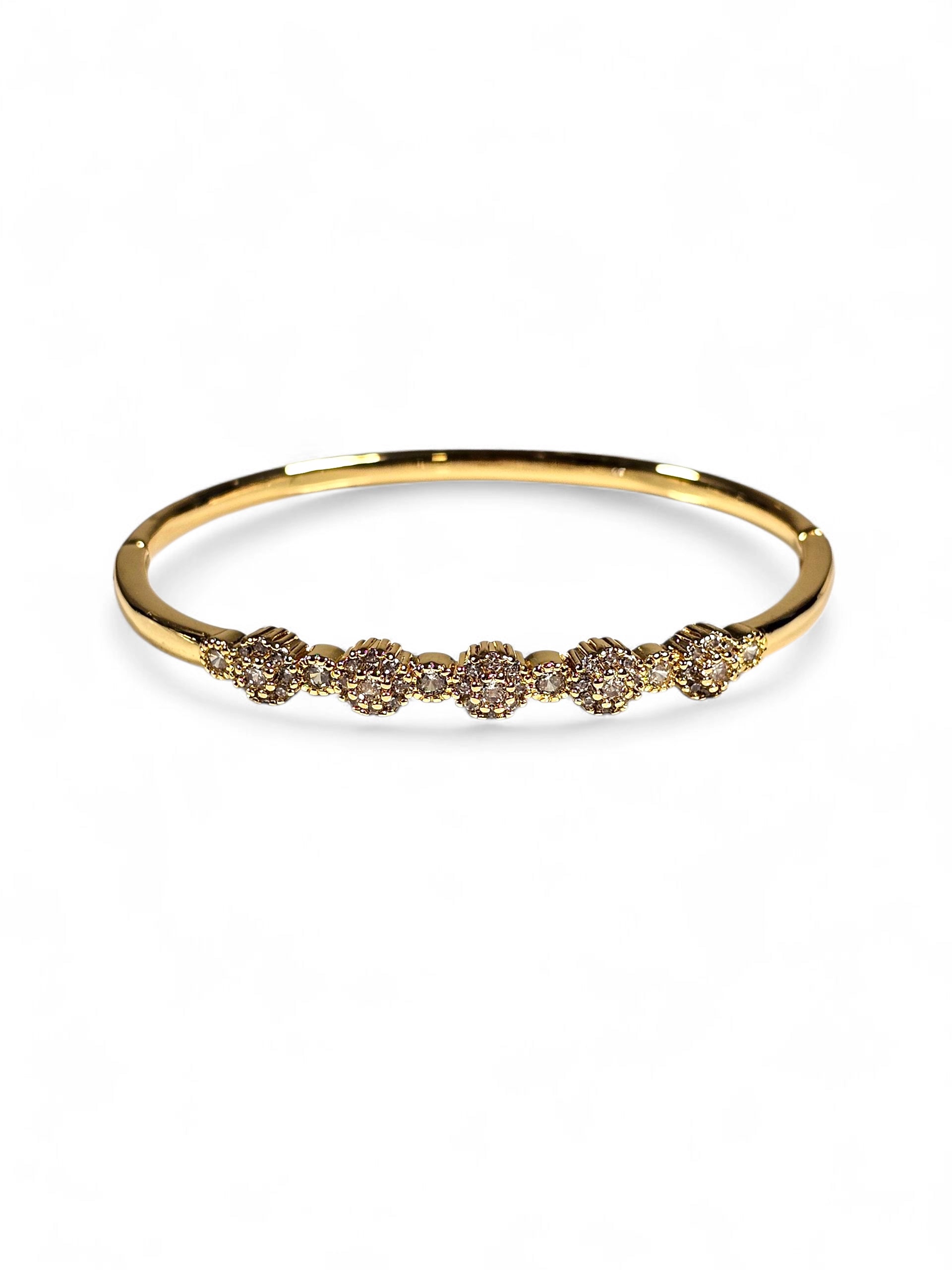 Pulseira Cristal Zirconia Dourada 017