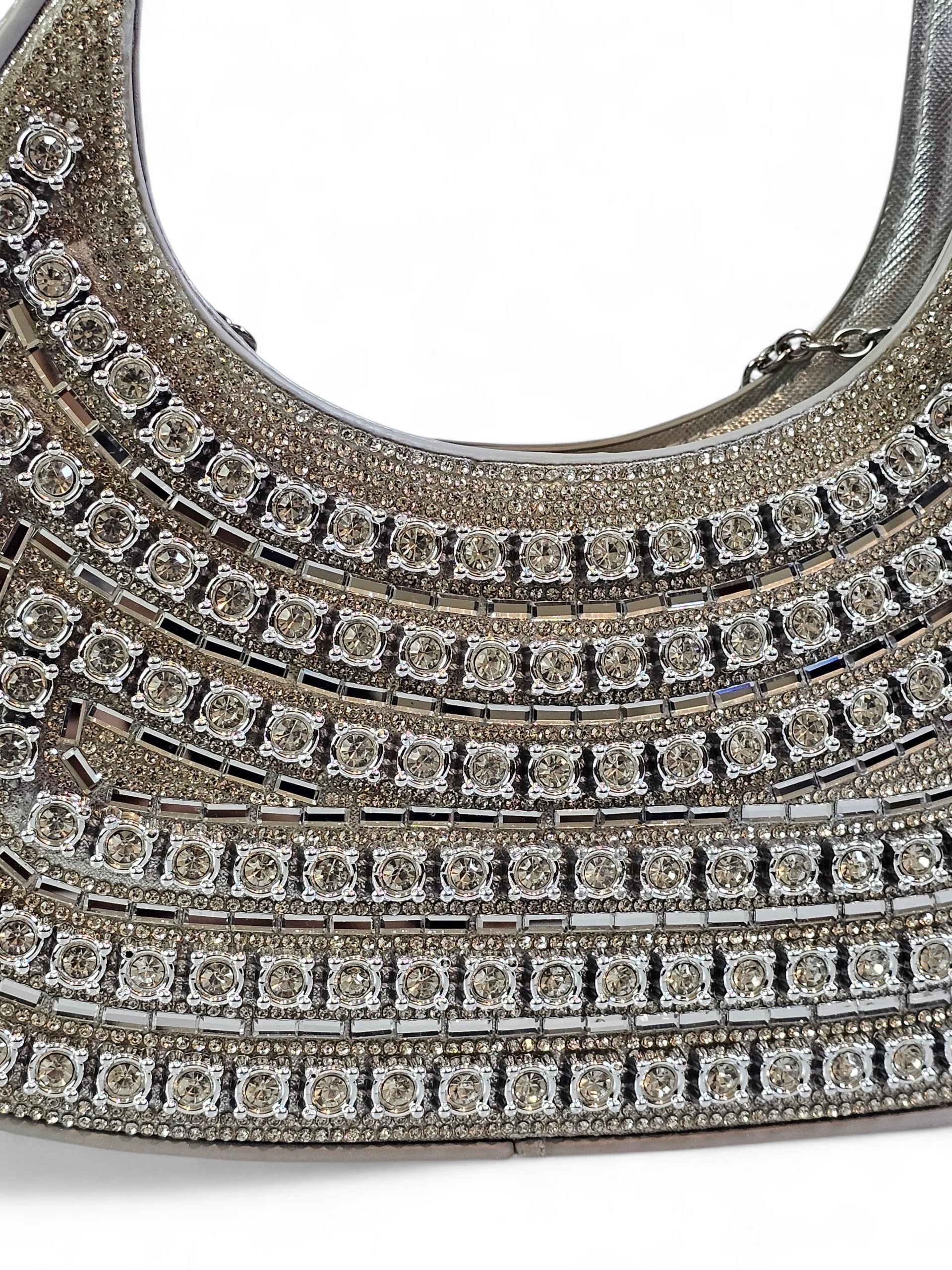 Bolsa Cristal Prata 1009