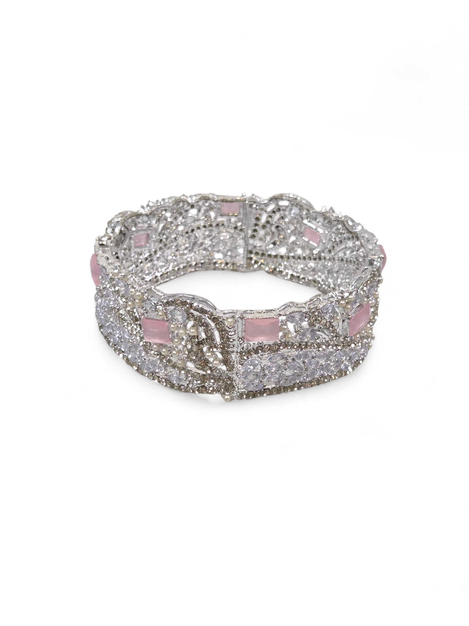 Bracelete Folheado Semi Joia Prata #1075