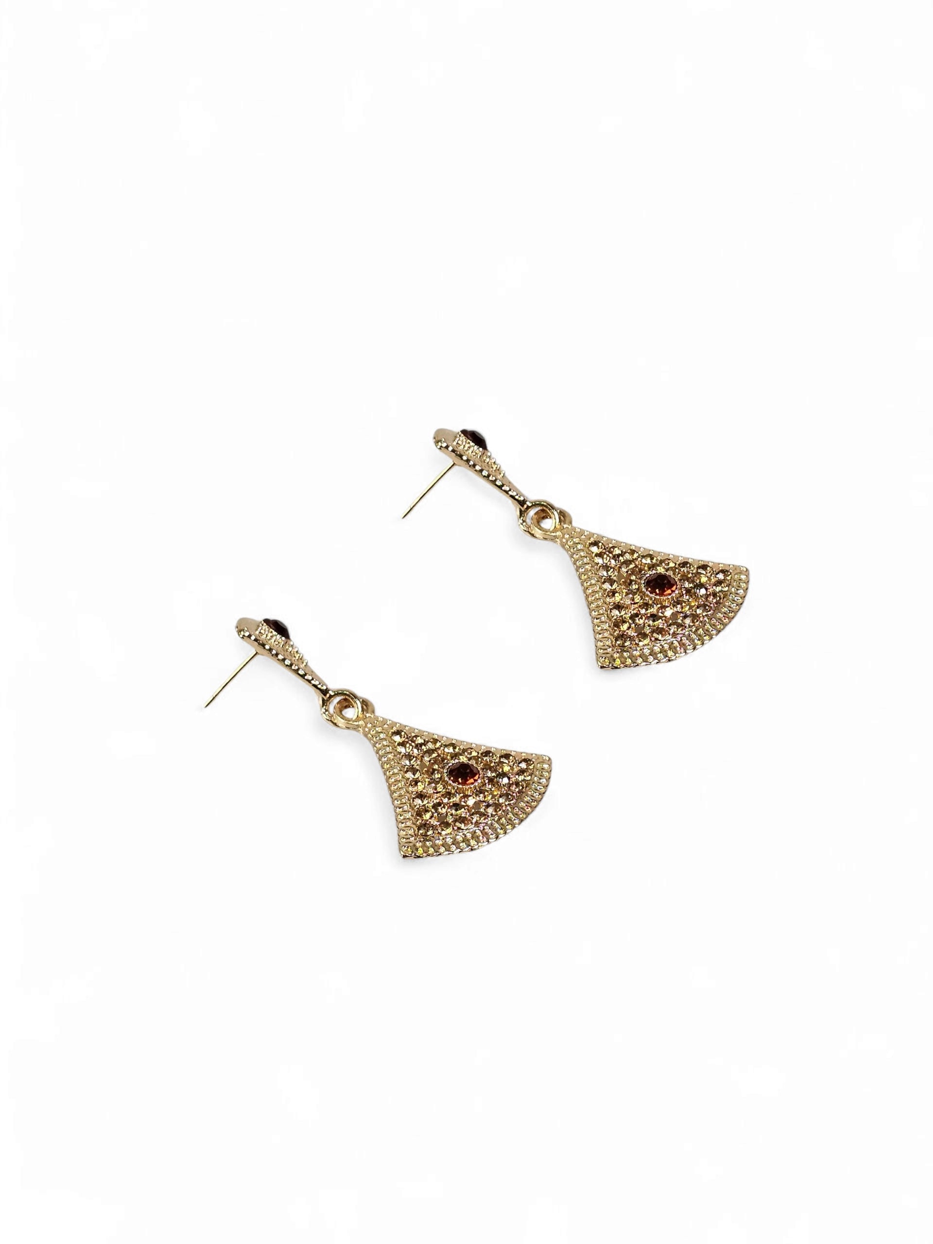 Brinco Cristal Dourado 043