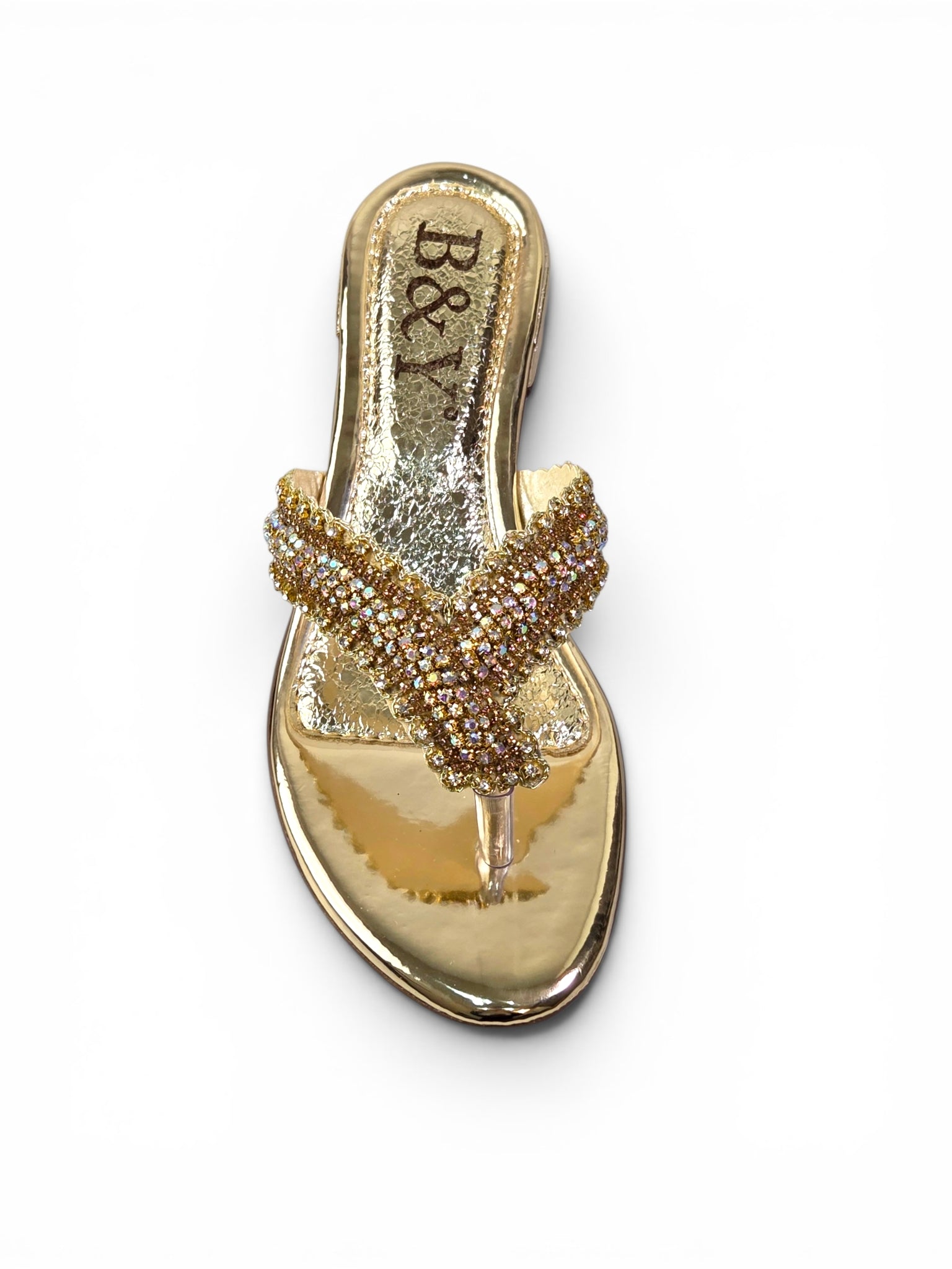 Chinelo 9830 Dourado Salto Bloco 3 cm