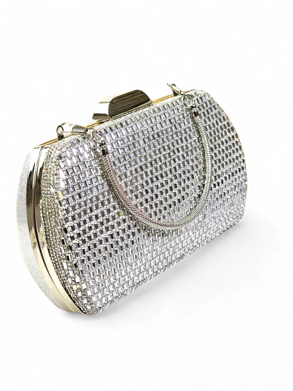Bolsa Clutch Cristal Prata 1024