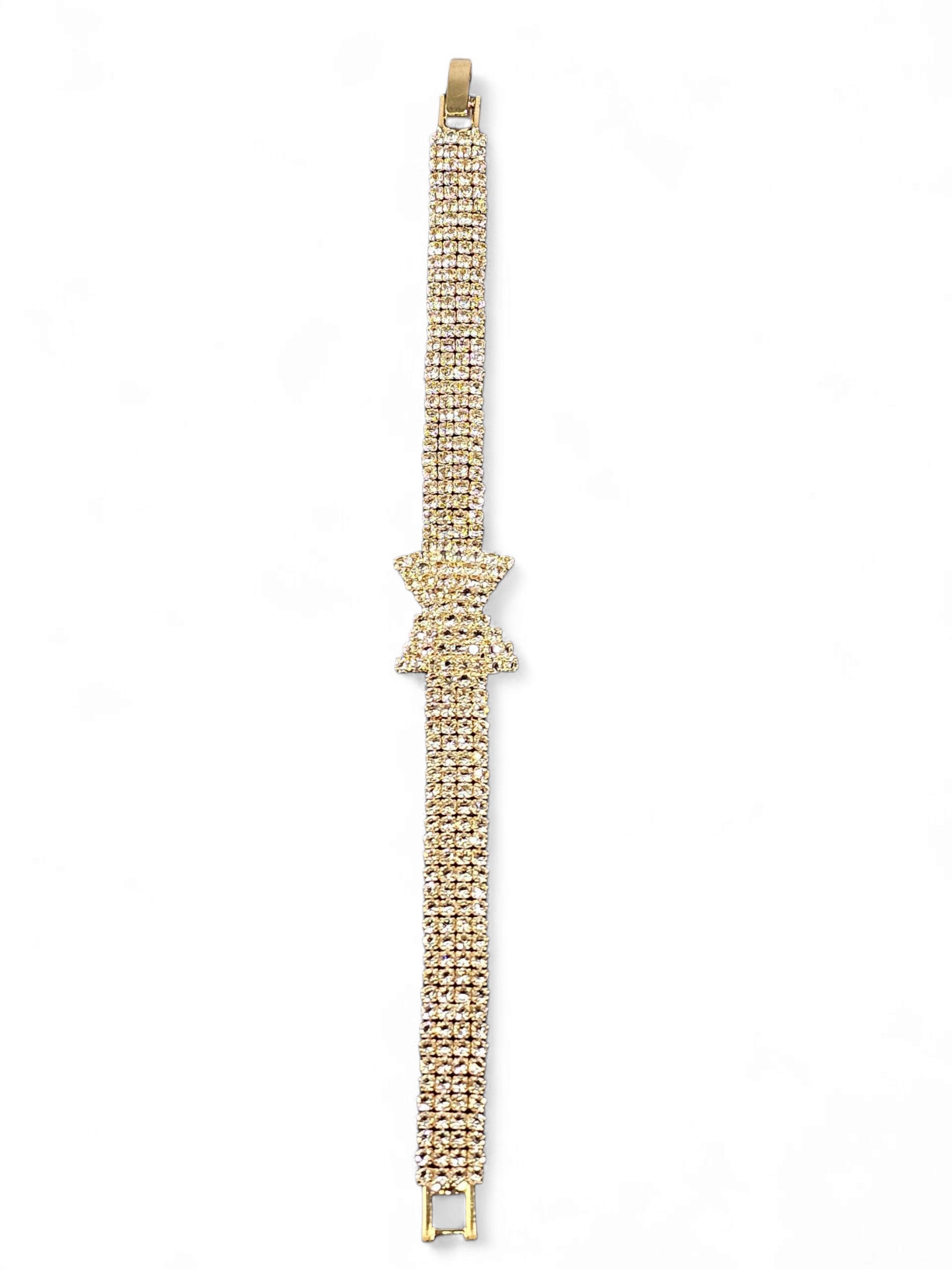 Pulseira Cristal Dourada 004