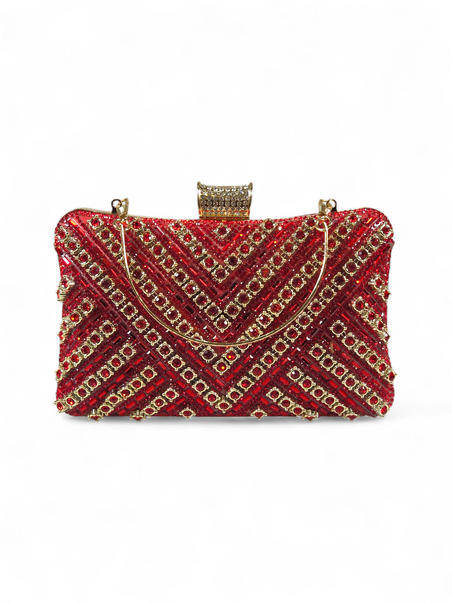 Bolsa Clutch Cristal Vermelho 1050