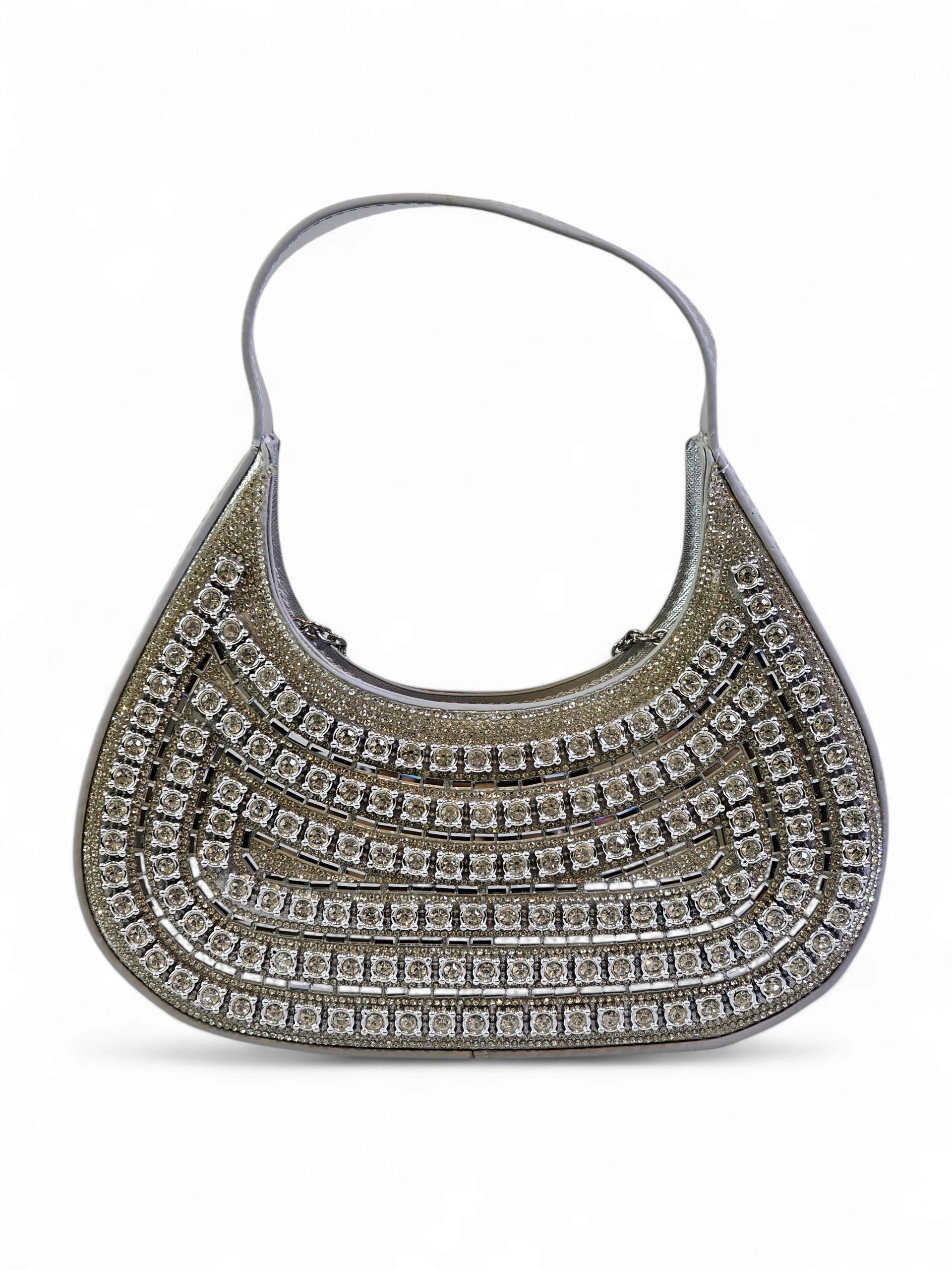 Bolsa Cristal Prata 1009