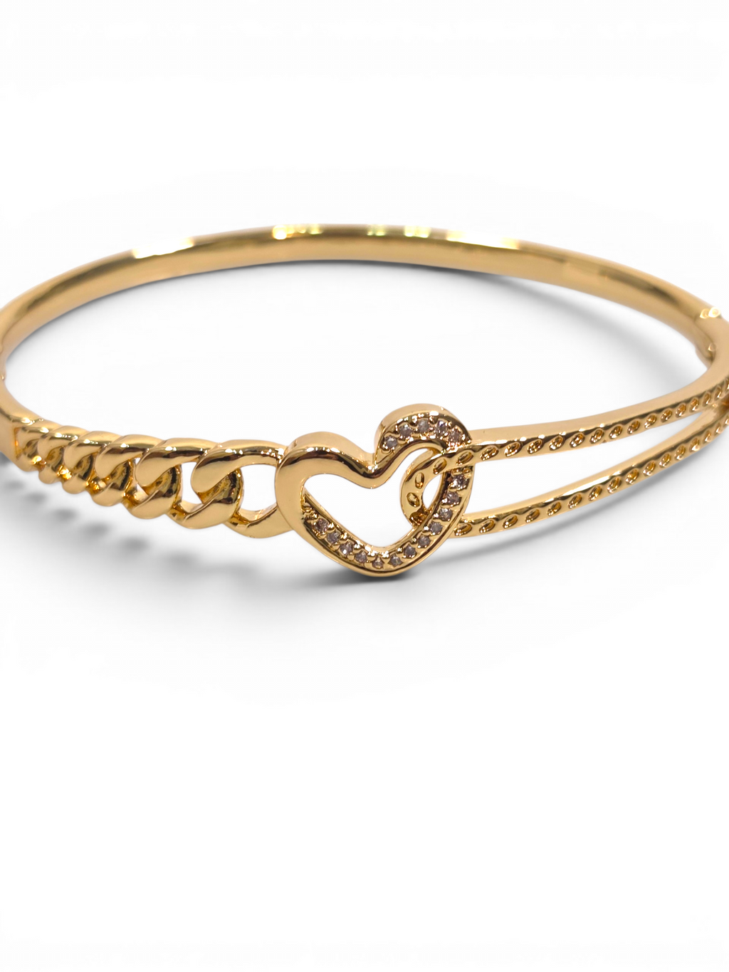 Pulseira Cristal Zirconia Dourada 2005