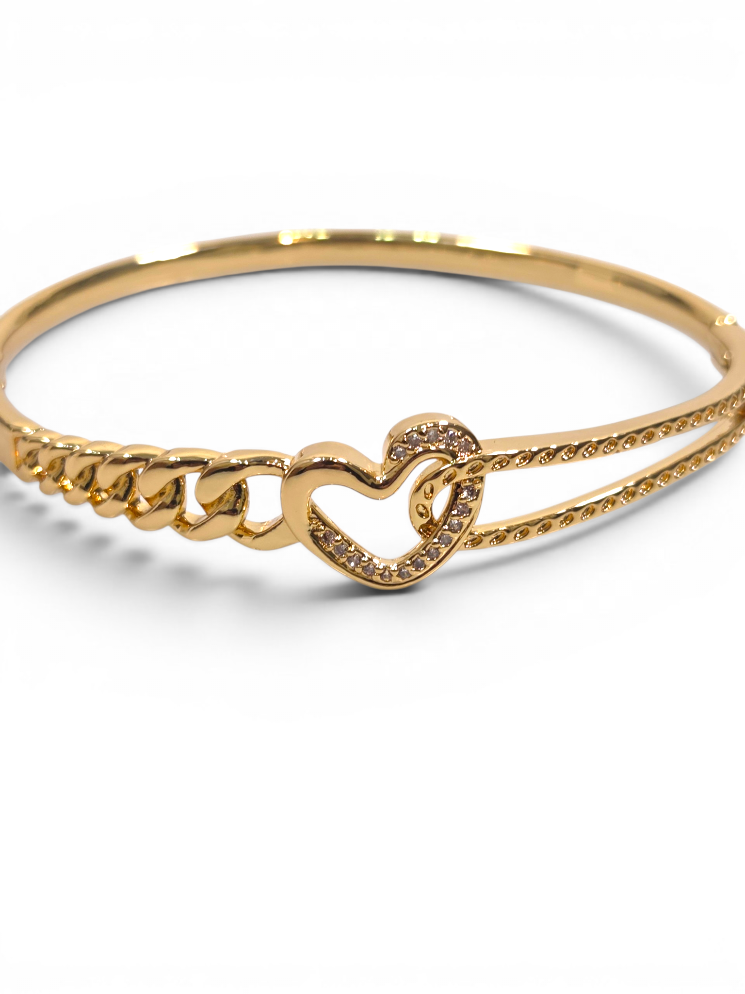 Pulseira Cristal Zirconia Dourada 2005