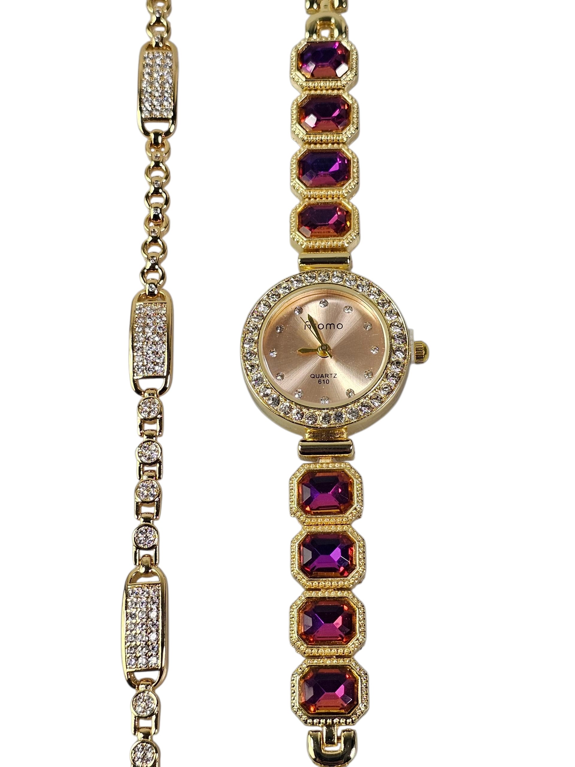 Relógio Prova d’Água com Pulseira Folheada Ouro 051