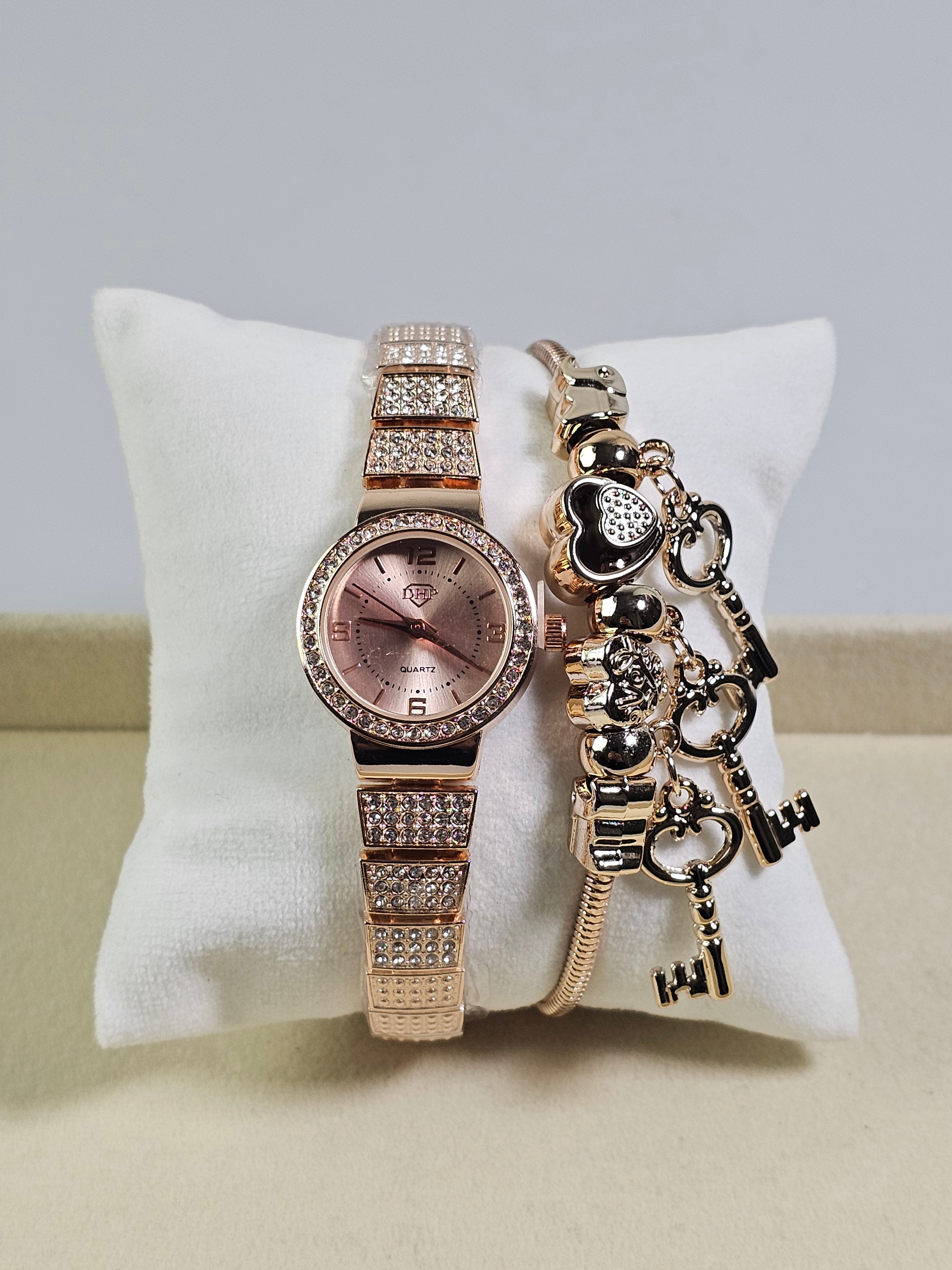 Relógio Prova d’Água com Pulseira Folheada 046