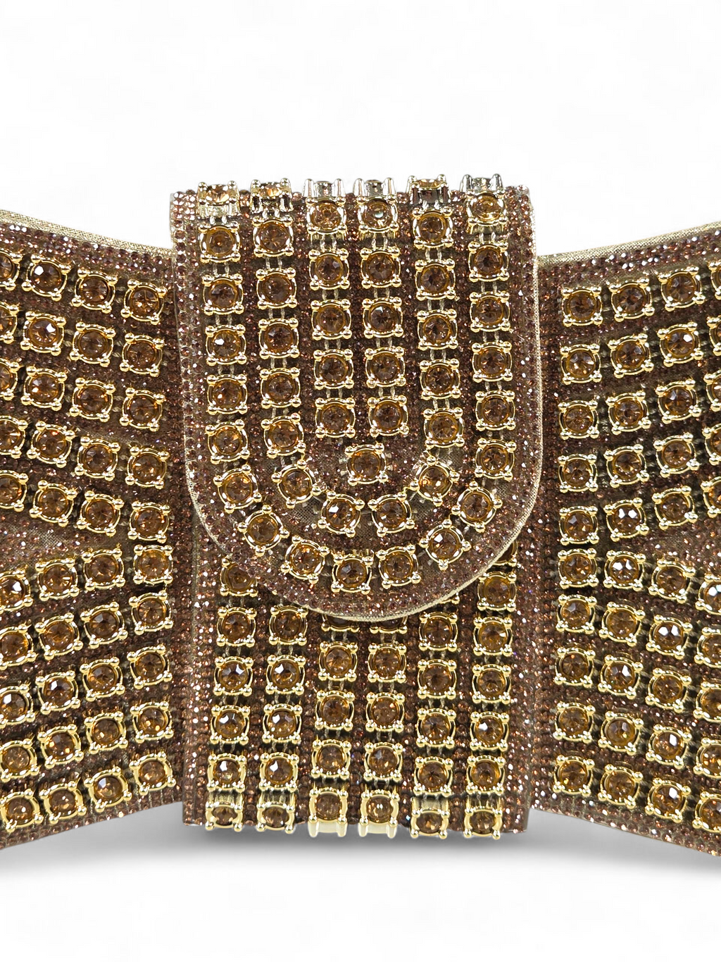 Carteira Luxo Cristal Dourada 1039