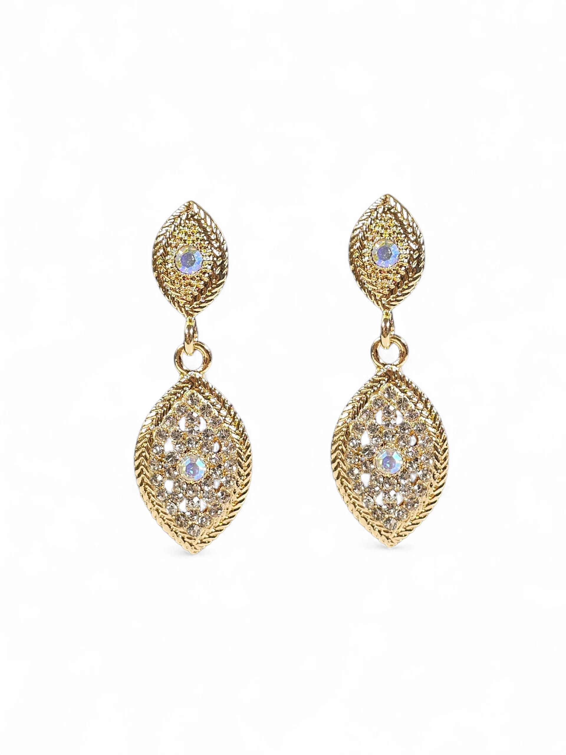 Brinco Cristal Dourado 077