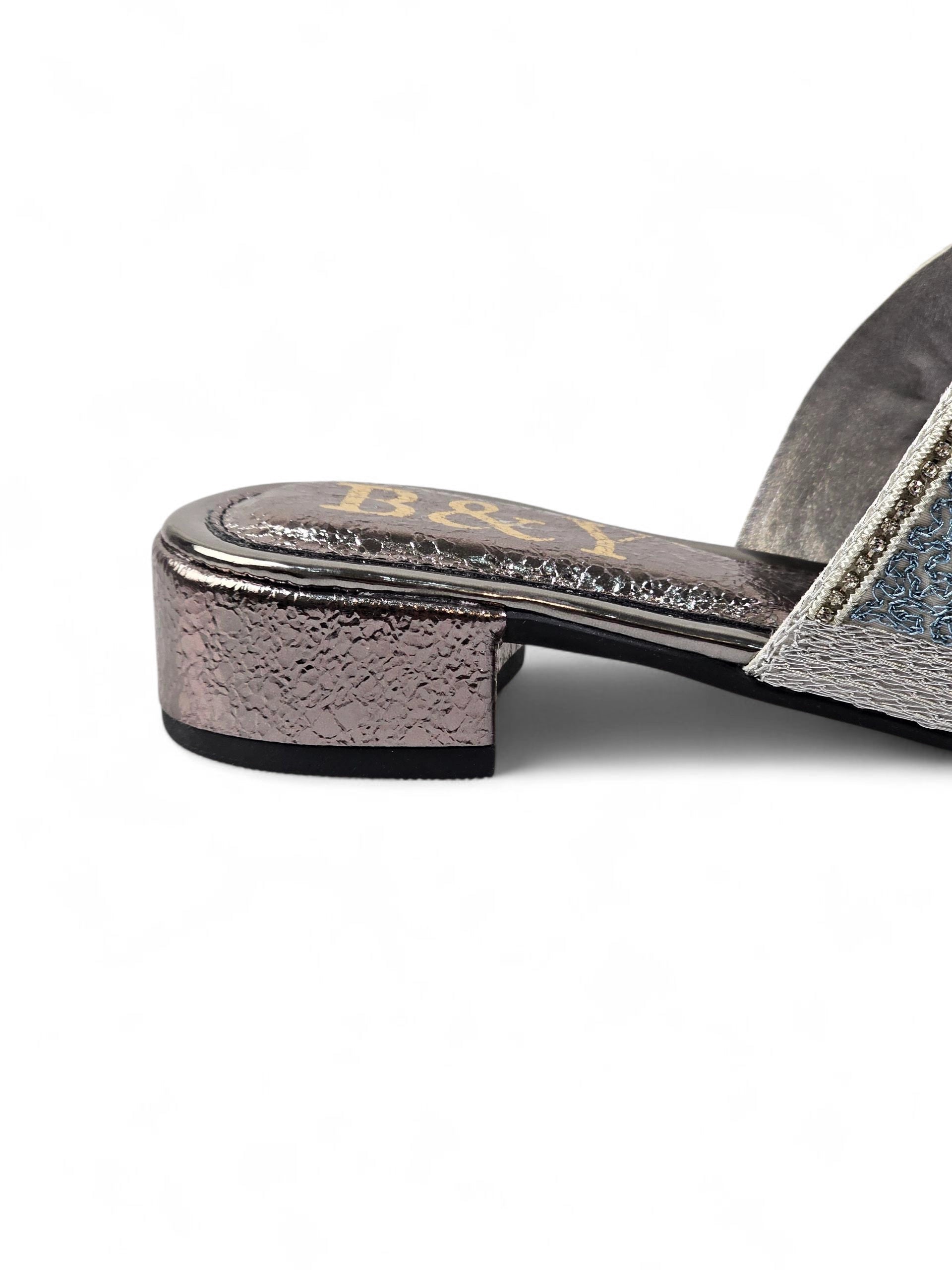 Chinelo 9441 Prata Salto Bloco