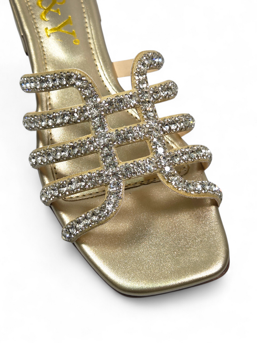 Tamanco 1216 Dourado Salto Baixo