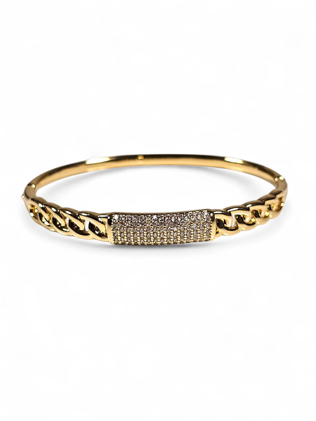 Pulseira Cristal Zirconia Dourada 014