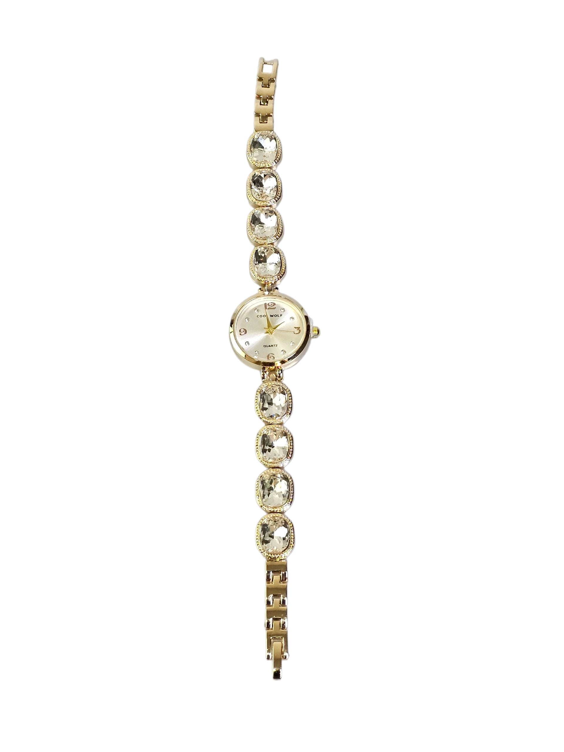 Relógio Prova d’Água com Pulseira Folheada 027