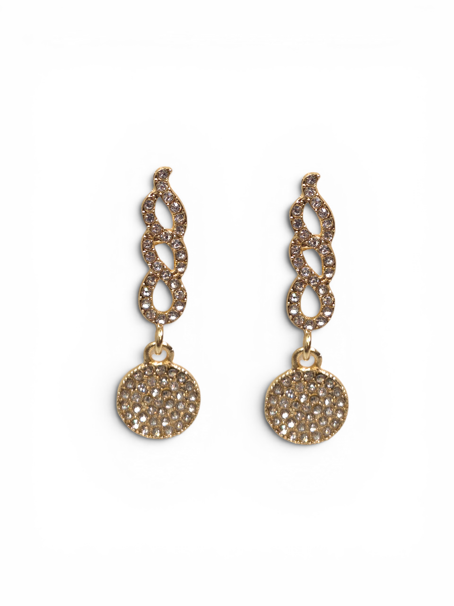 Brinco Cristal Zirconia Dourada 2009
