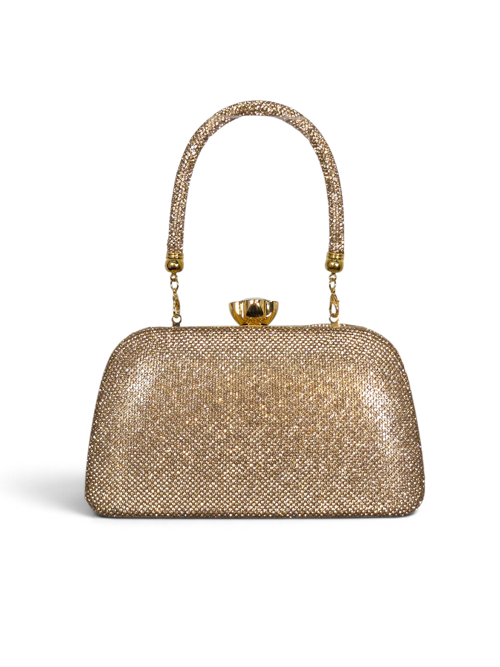 Bolsa Glamour Clutch Cristal Champagne 1093