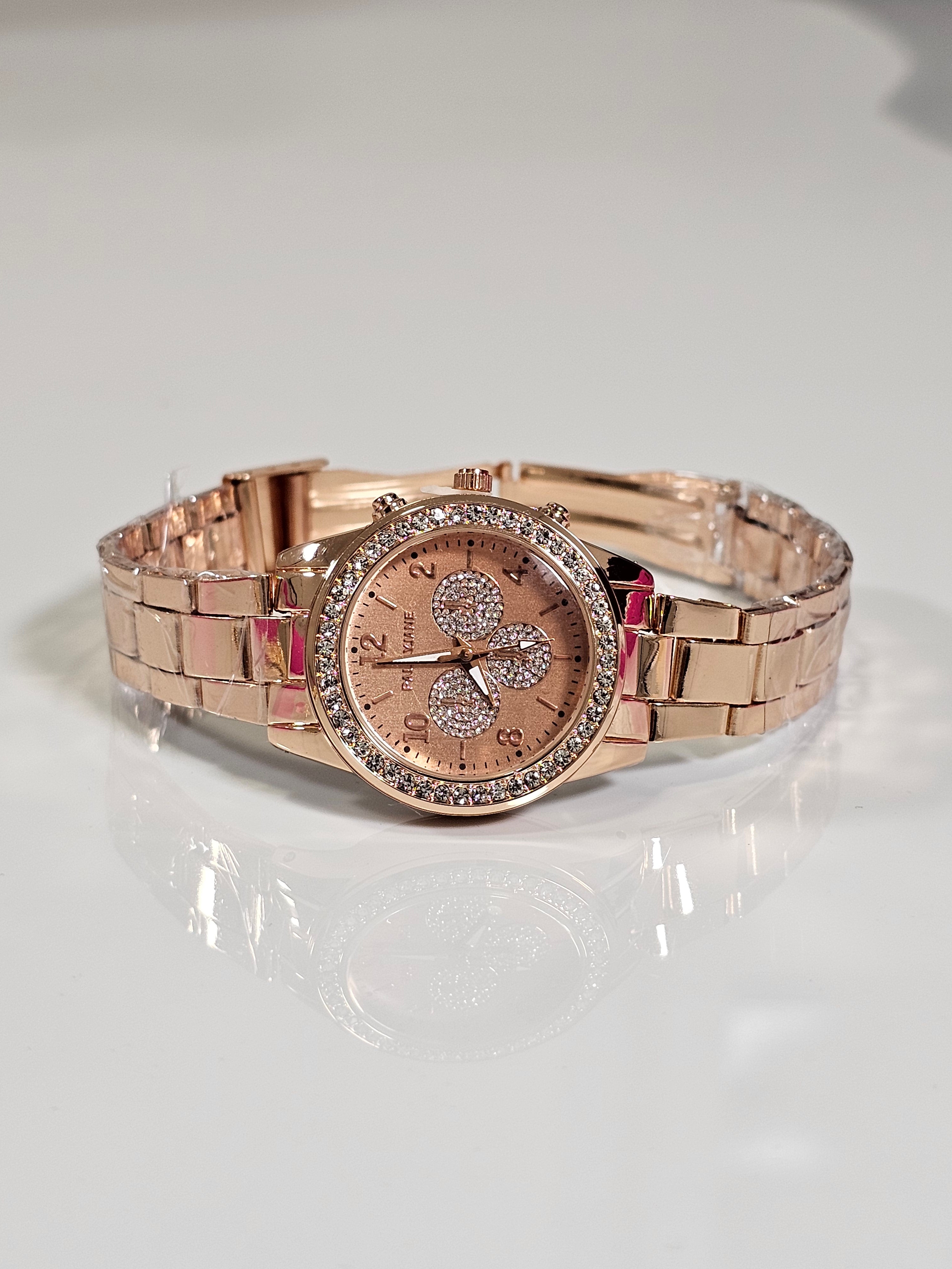 Relógio Prova d’Água com Pulseira Folheada 019