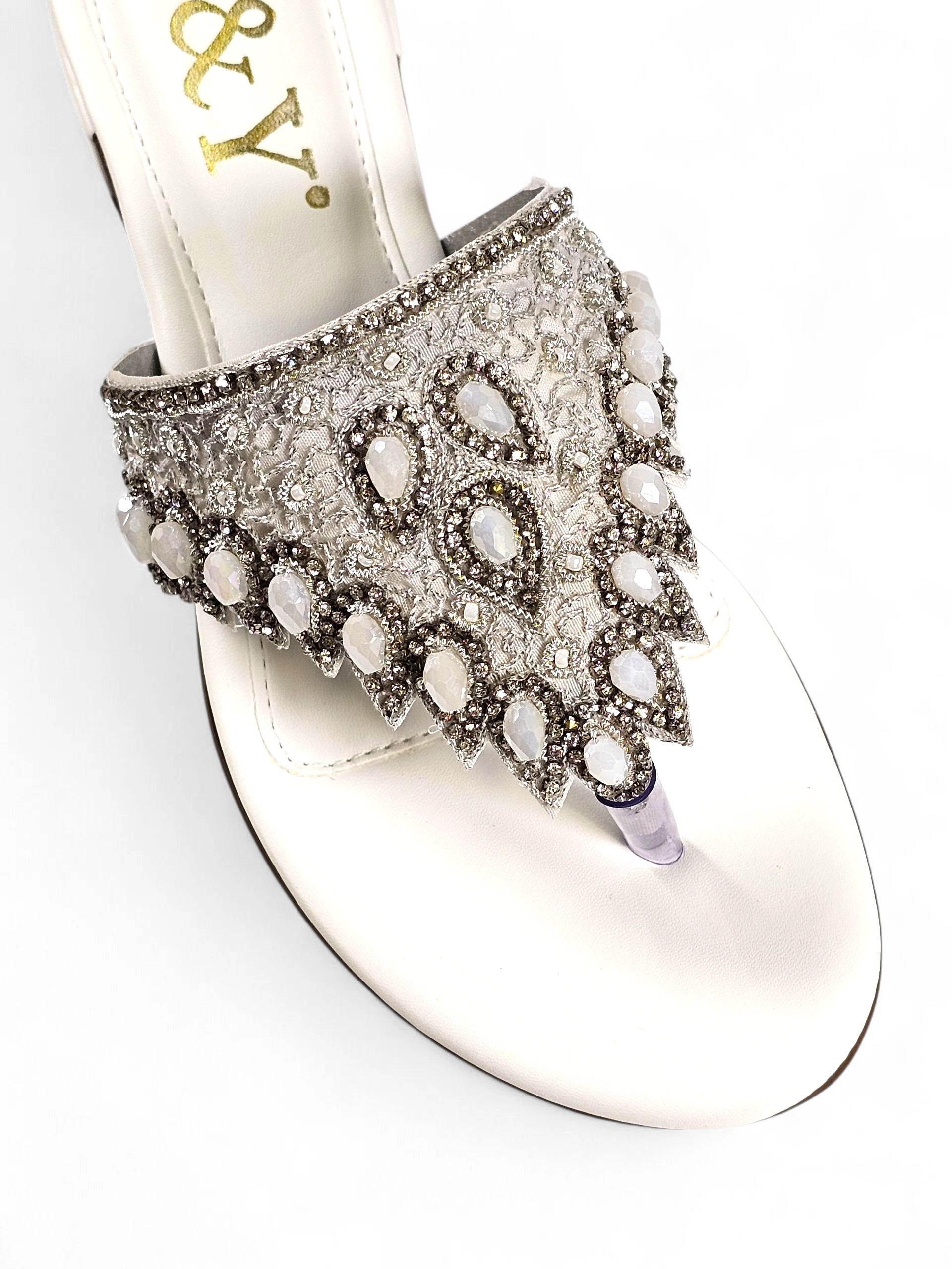 Chinelo 9763 Branco Salto Bloco