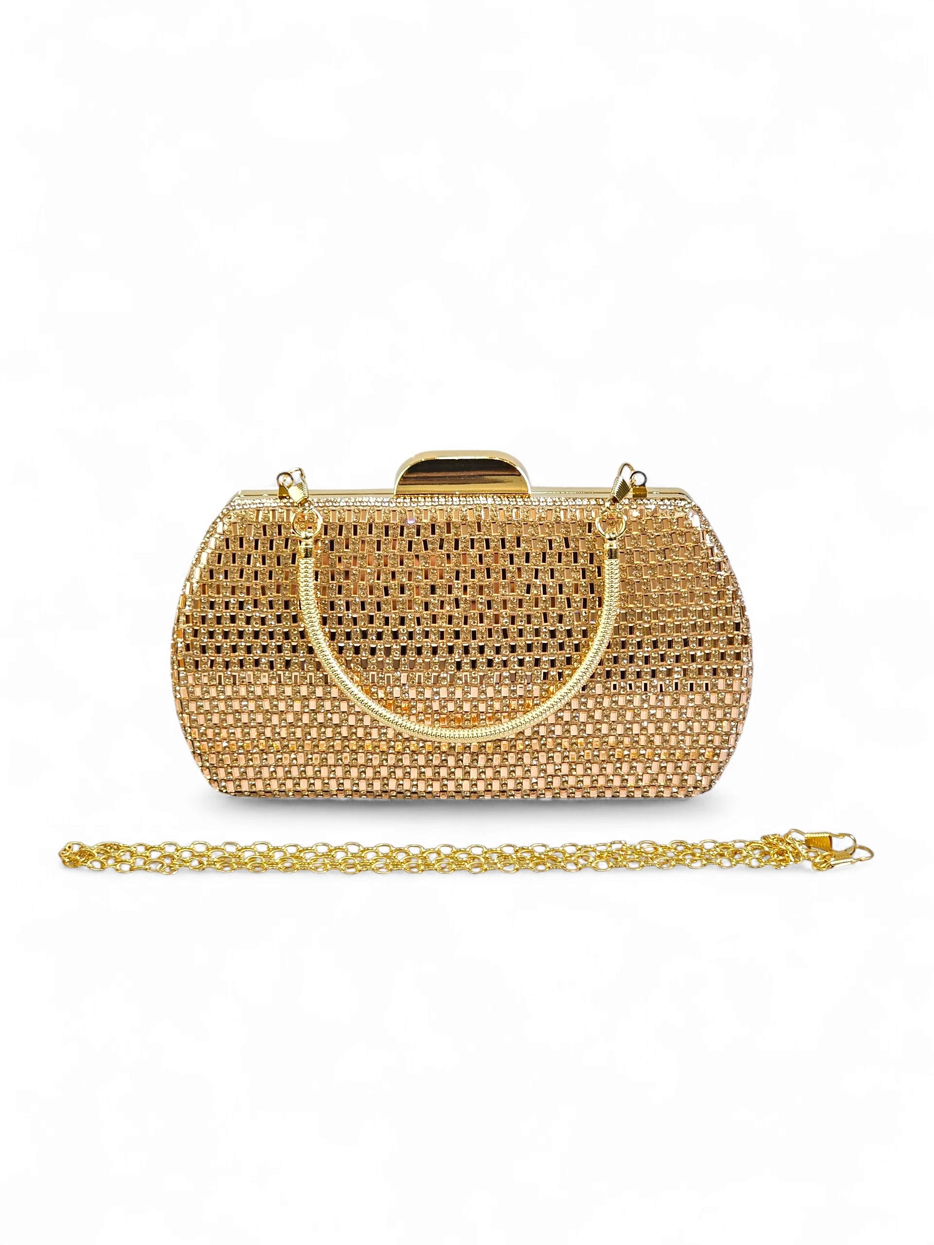 Bolsa Clutch Cristal Champagne 1012