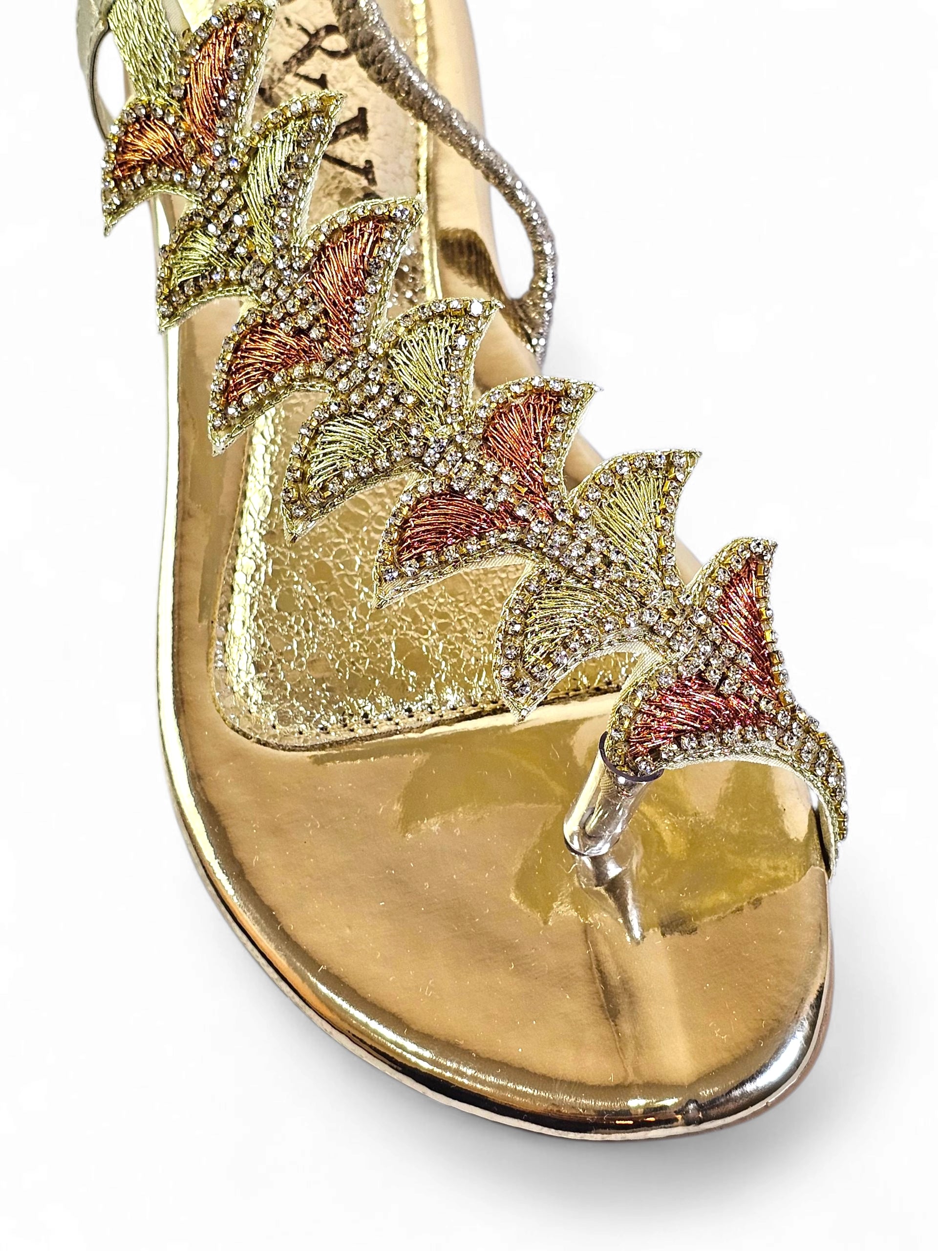 Sandália 8006 Dourado Sem Salto