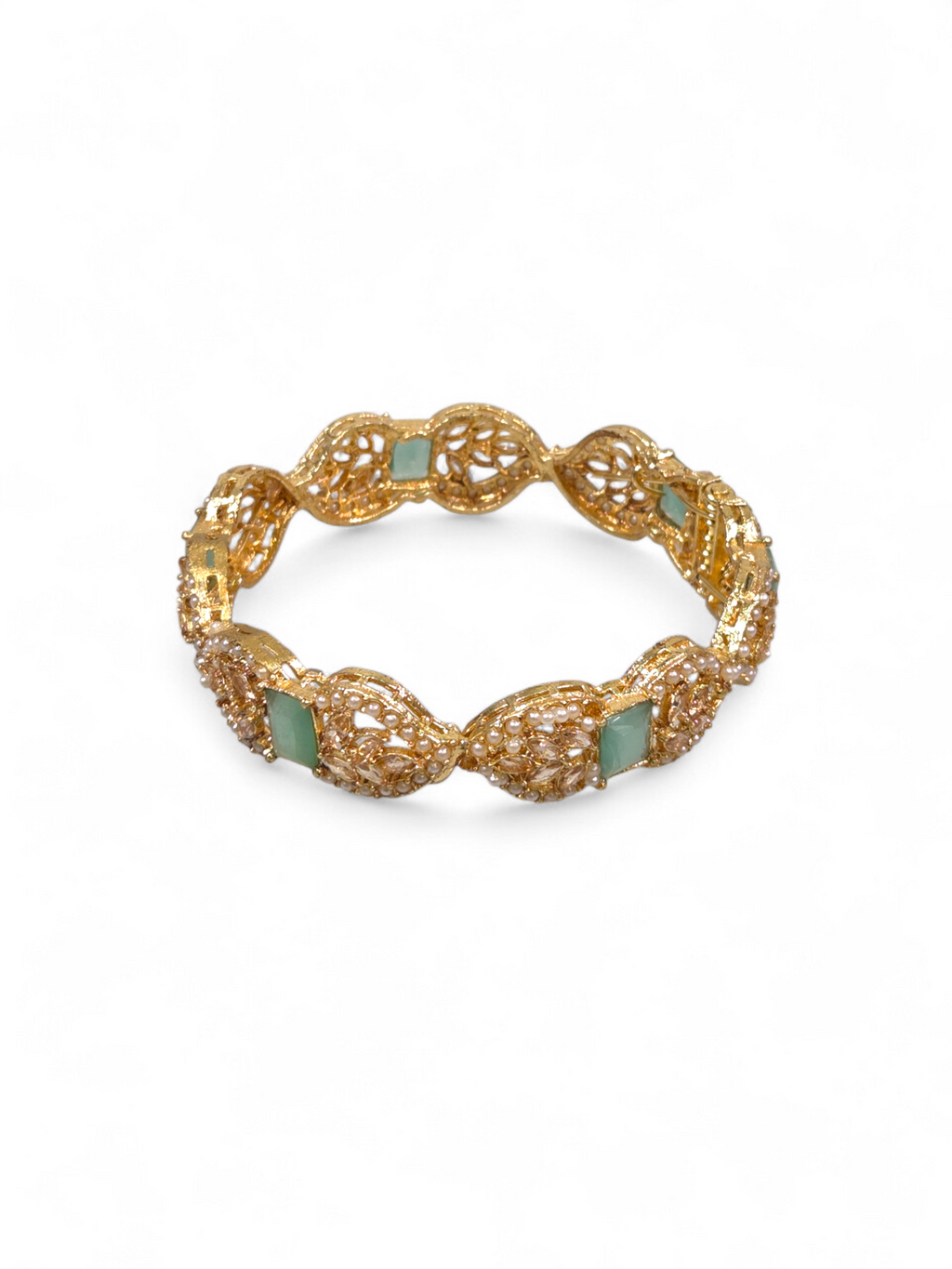 Bracelete Folheado Semi Joia Dourado #1073