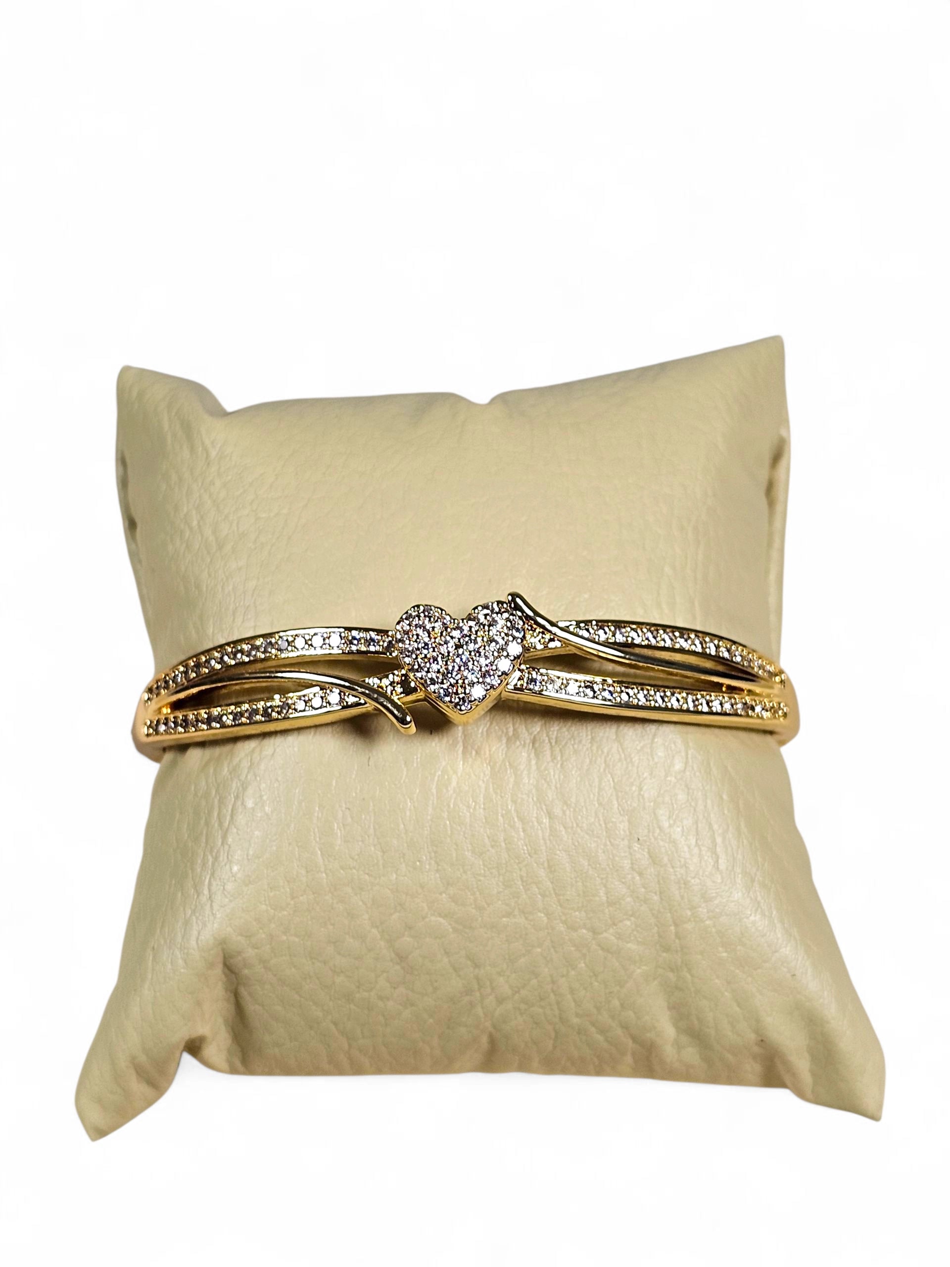 Pulseira Cristal Zirconia Dourada 019