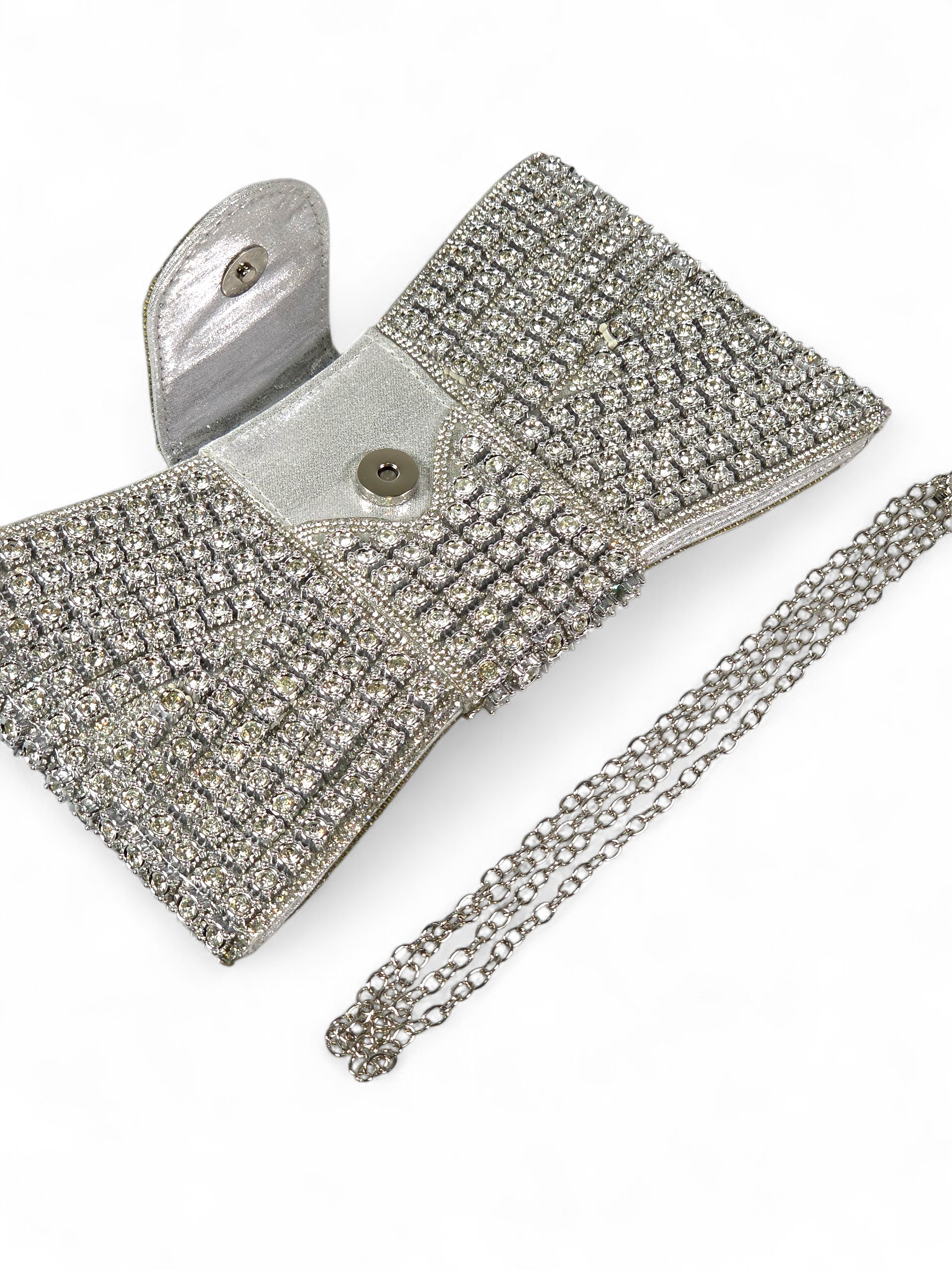 Carteira Luxo Cristal Prata 1038